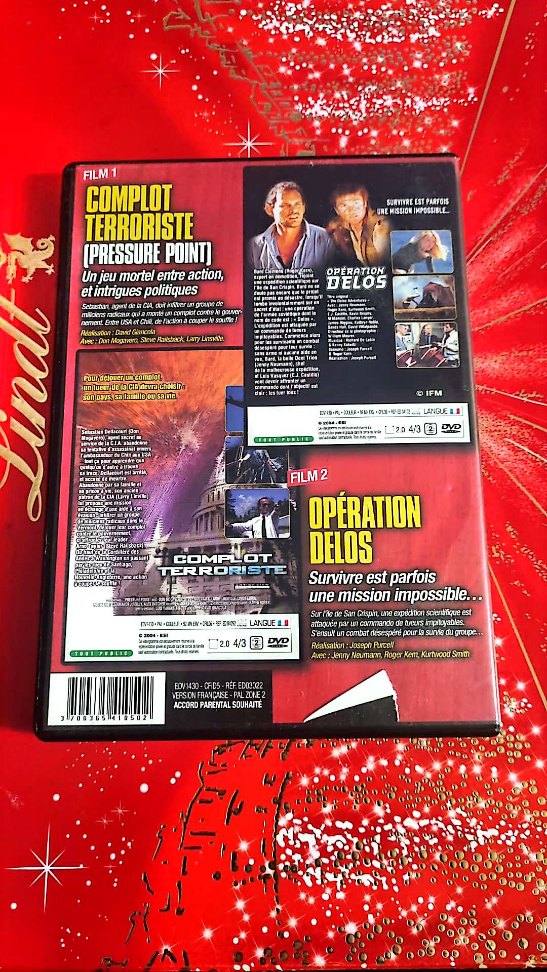 DVD : Coffret DVD 2 Films Action – Complot Terroriste (Pressure Point) + Opération Delos – – Zone 2 – Suspense, Conspiration, Mission Imposible