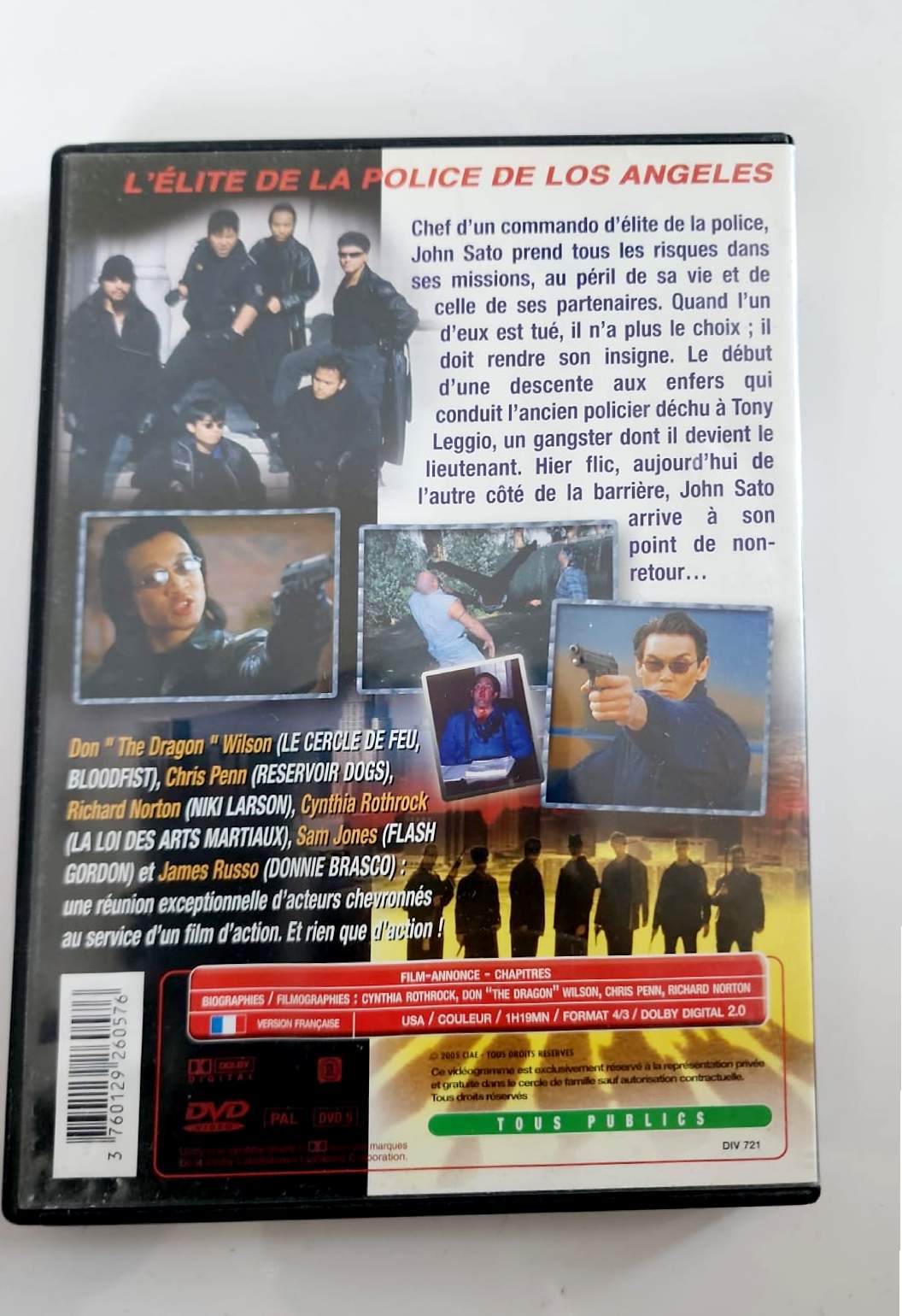 Redemption – Un Flic en Enfer DVD – Don "The Dragon" Wilson – Cynthia Rothrock – Chris Penn – Film d'Action