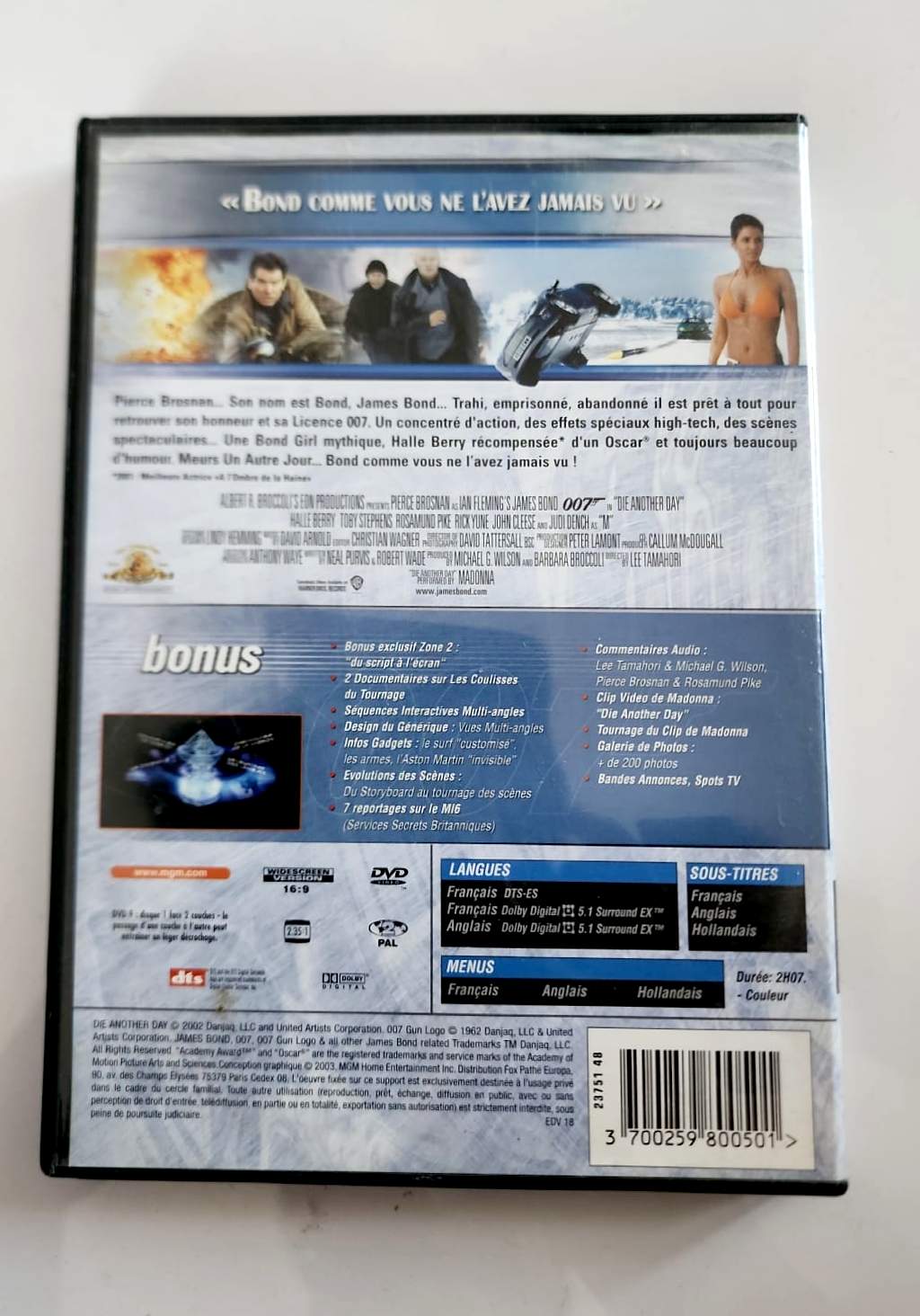 James Bond 007 – Meurs un autre jour DVD – Édition Collector – Pierce Brosnan – Halle Berry – Film d'Action