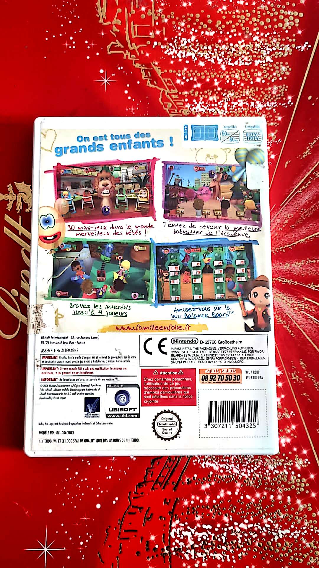 Jeu vidéo Wii : famille en folie bebes party