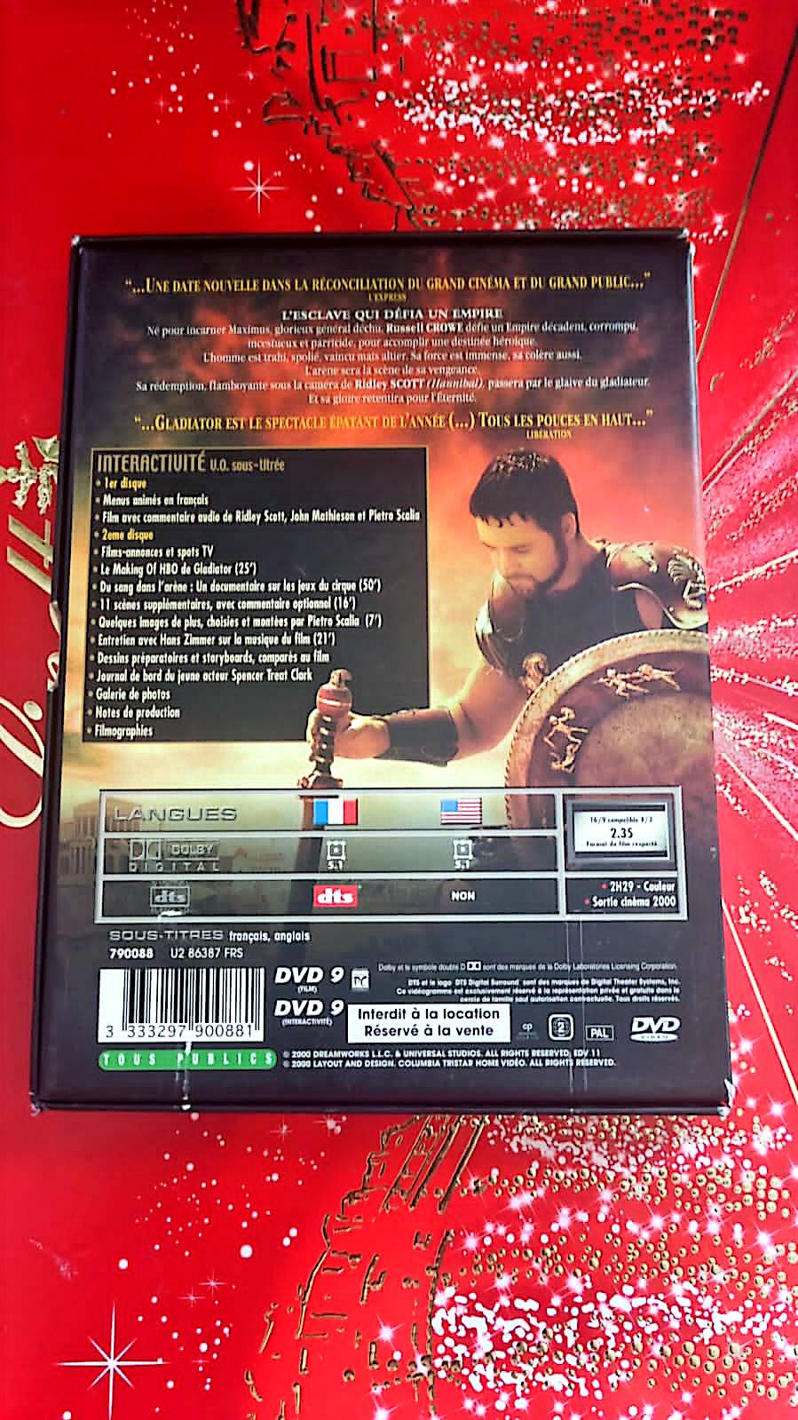 DVD : gladiator version française