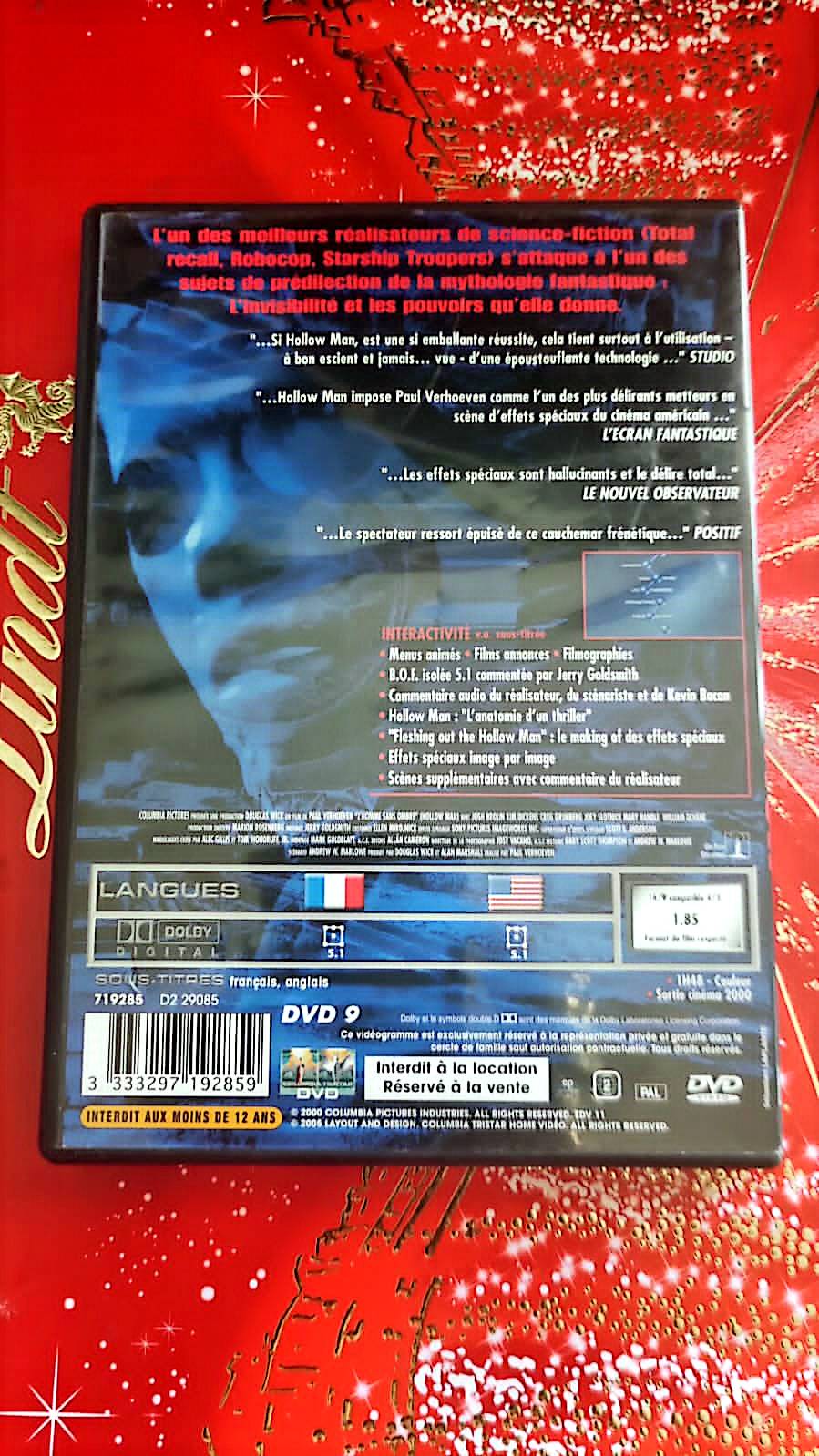 DVD : Hollow Man l'homme sans ombre en