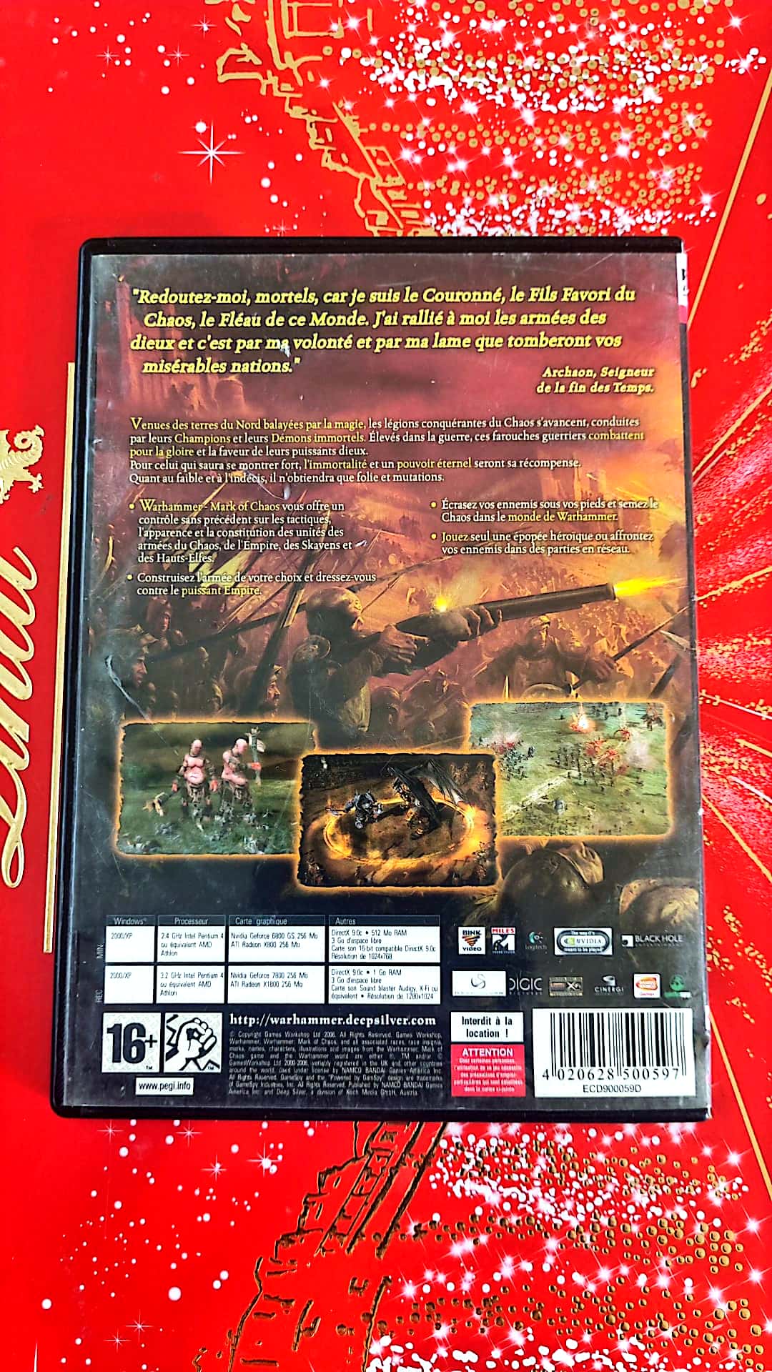 Jeu vidéo PC : warhammer: mark of chaos (pc dvd-rom) | jeu de stratégie temps réel épique | audio en , sous-titres multilingues