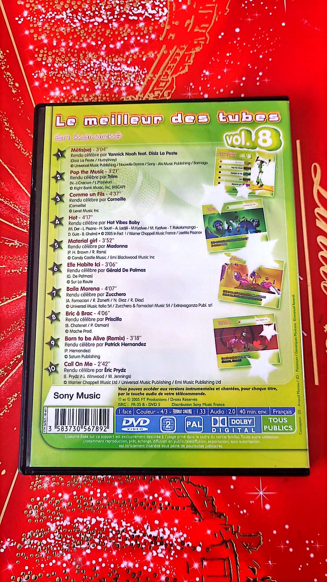 DVD : le meilleur des tubes en karaoké vol.8