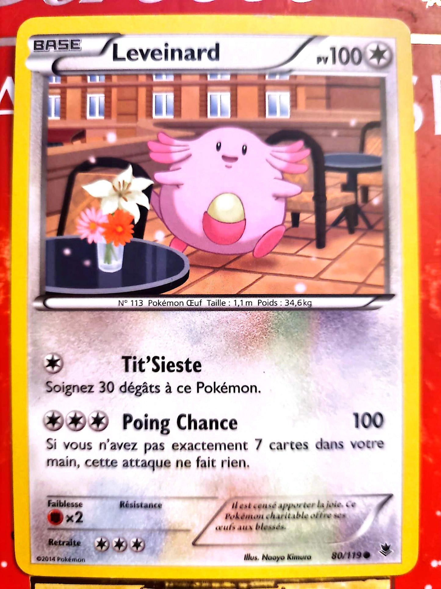 Carte Pokémon Leveinard 80/119 – PV 100 – Version française – Carte à l’unité