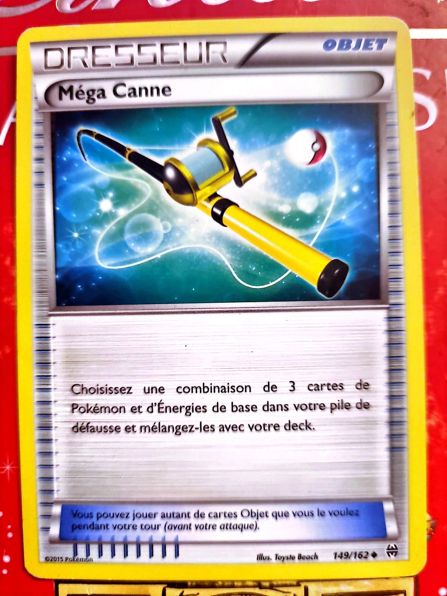 Carte Pokémon Dresseur Méga Canne 149/162 – Version française – Carte à l’unité