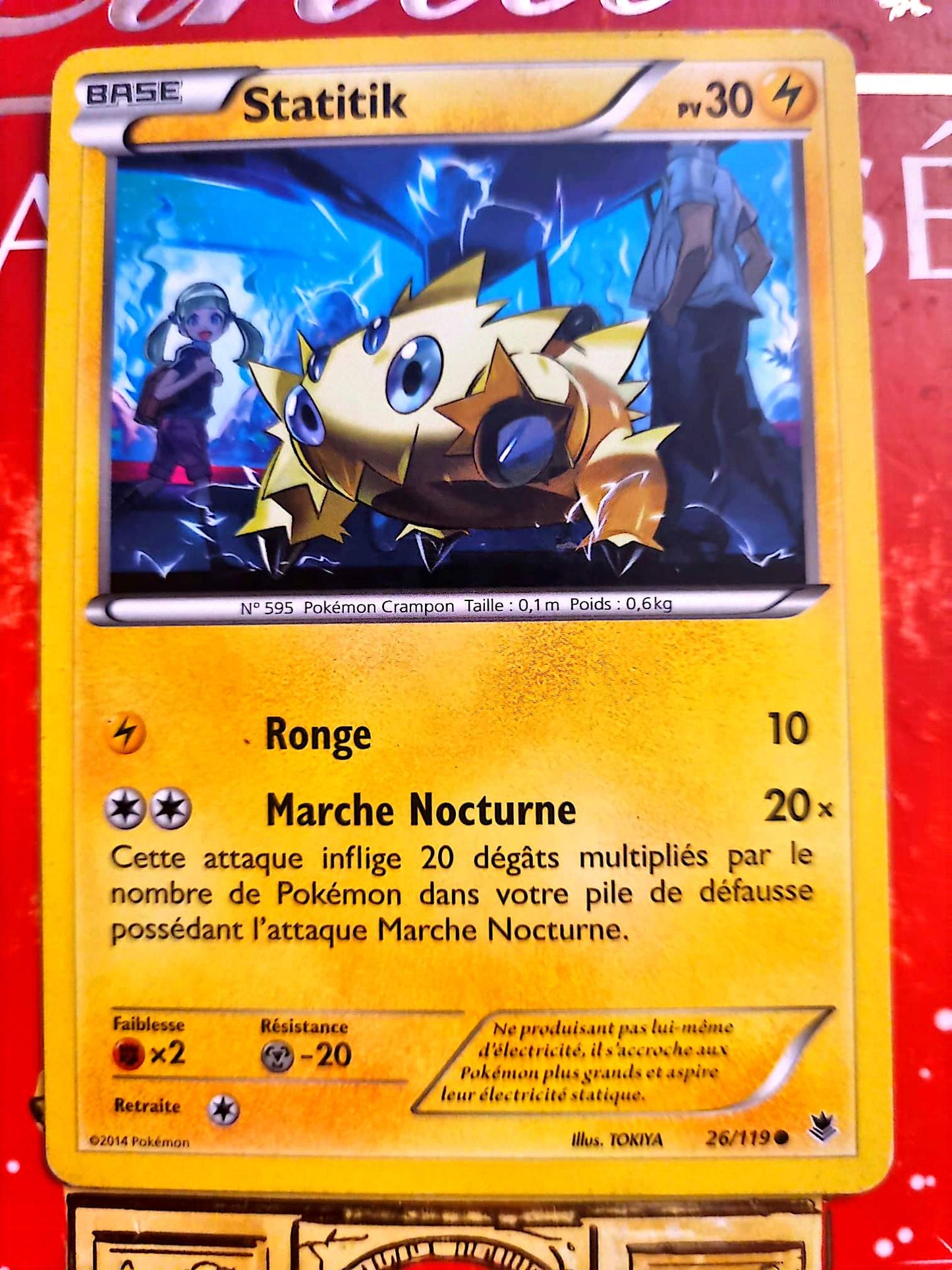 Carte Pokémon Statitik 26/119 – Pokémon Crampon – Carte Officielle Française