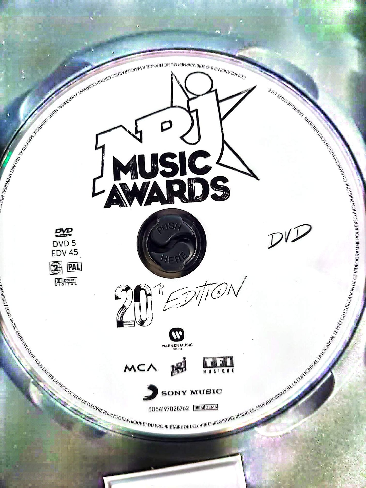 NRJ Music Awards – 20e Édition – DVD Vidéo – PAL