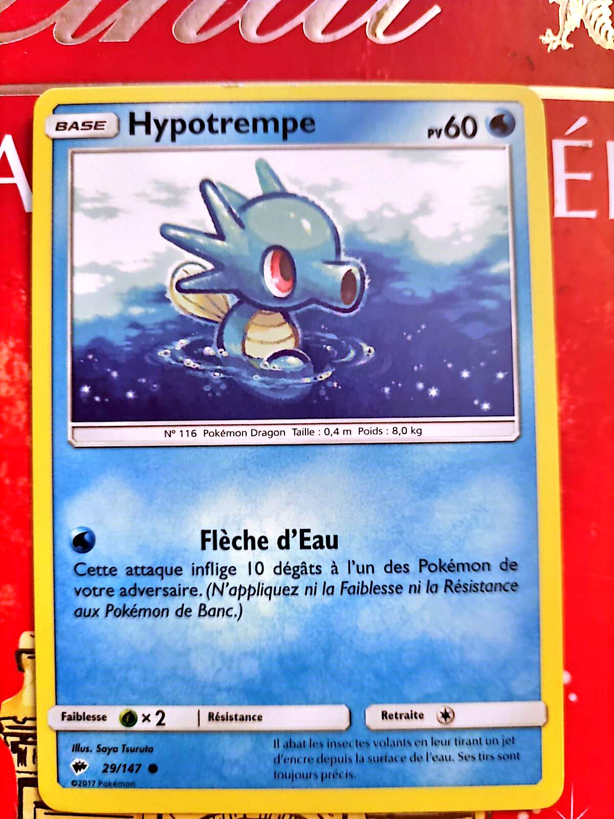 Carte Pokémon Hypotrempe 29/147 – Version française – Carte à l’unité