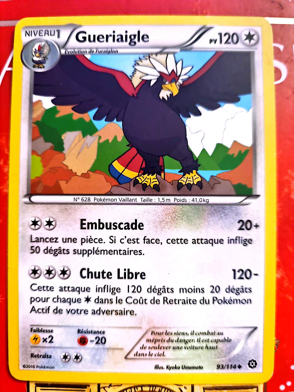 Carte Pokémon Gueriaigle 93/114 – Version française – Carte à l’unité