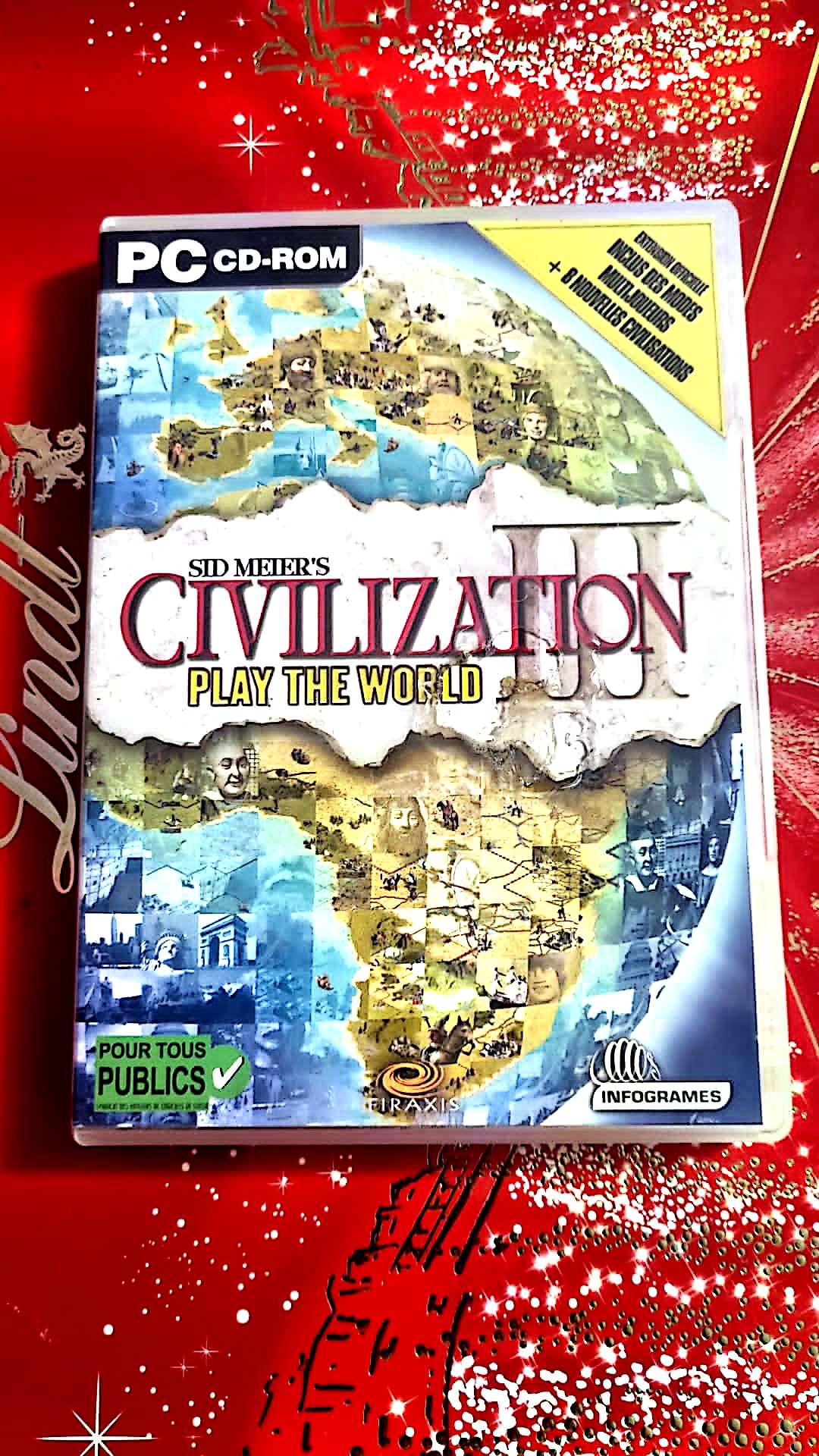jeu pc sid meier's civilization III play the world vendu en bon etat par blaspo