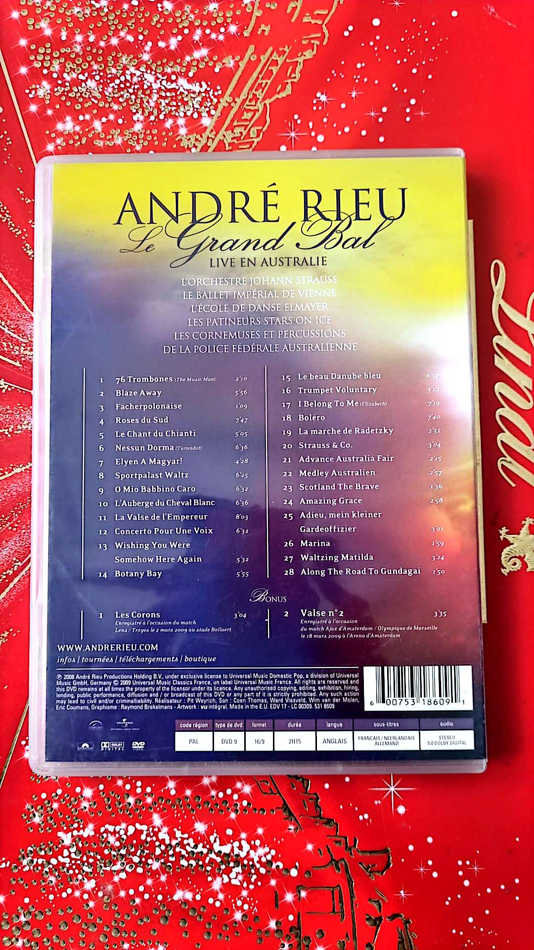 André Rieu le grand bal live en Australie DVD vendu en Bon état Par blaspo