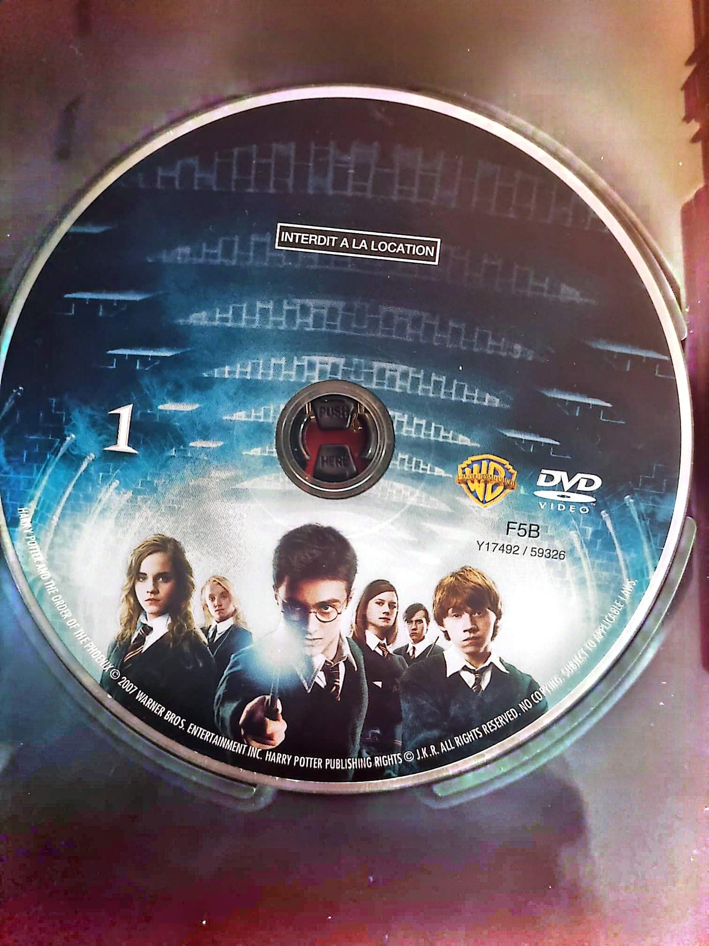Harry Potter et l’Ordre du Phénix – DVD Vidéo – Disque 1 – DVD Seul