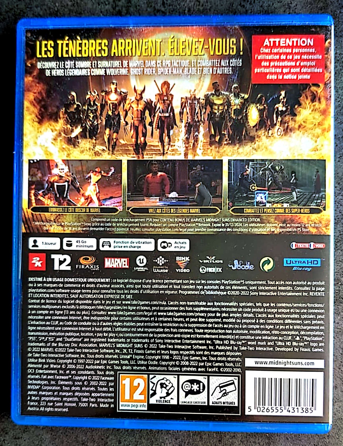 Jeu vidéo PS5 : Marvel's Midnight Suns