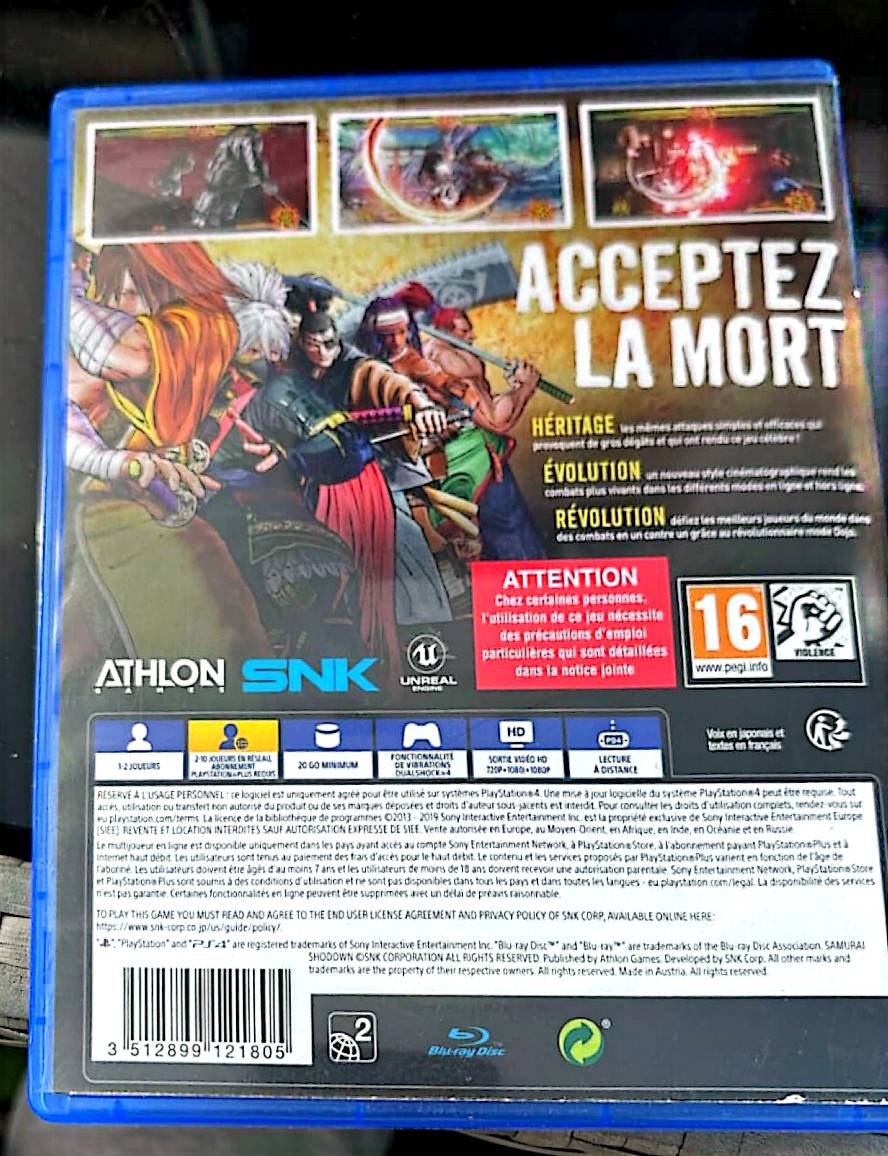 Jeu vidéo PS4 : Samurai Shodown PS4