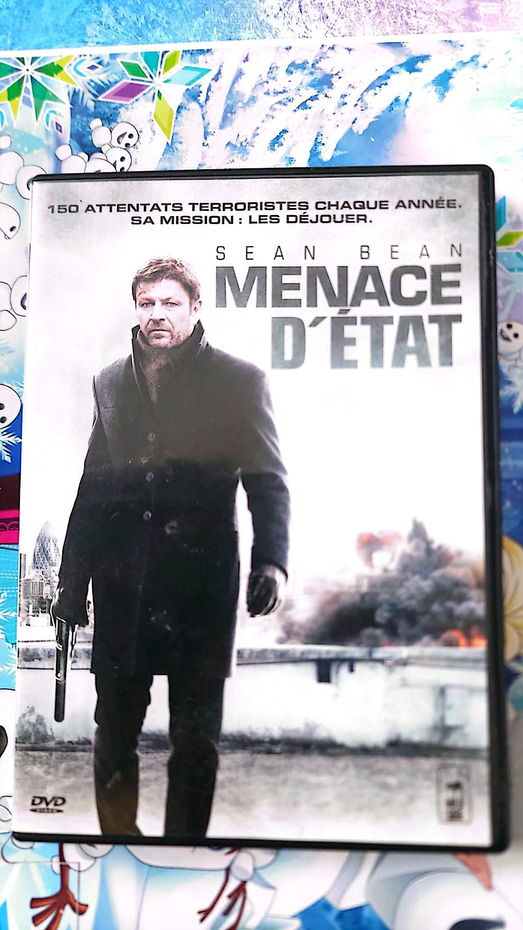 Menace d’État DVD Sean Bean Thriller Action Espionnage Film Policier Version Française