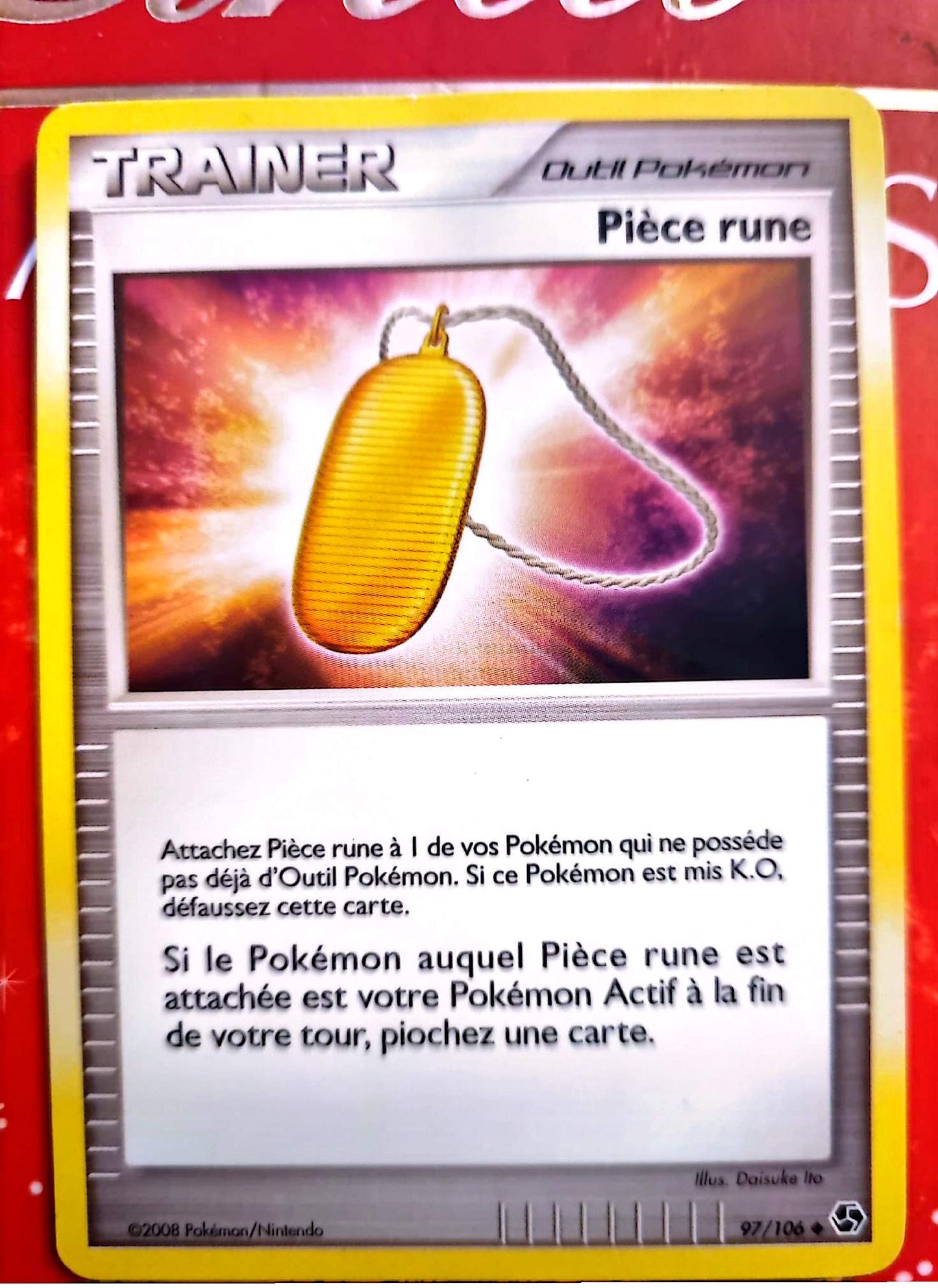 Carte Pokémon Dresseur – Pièce Rune – Outil Pokémon – FR –
