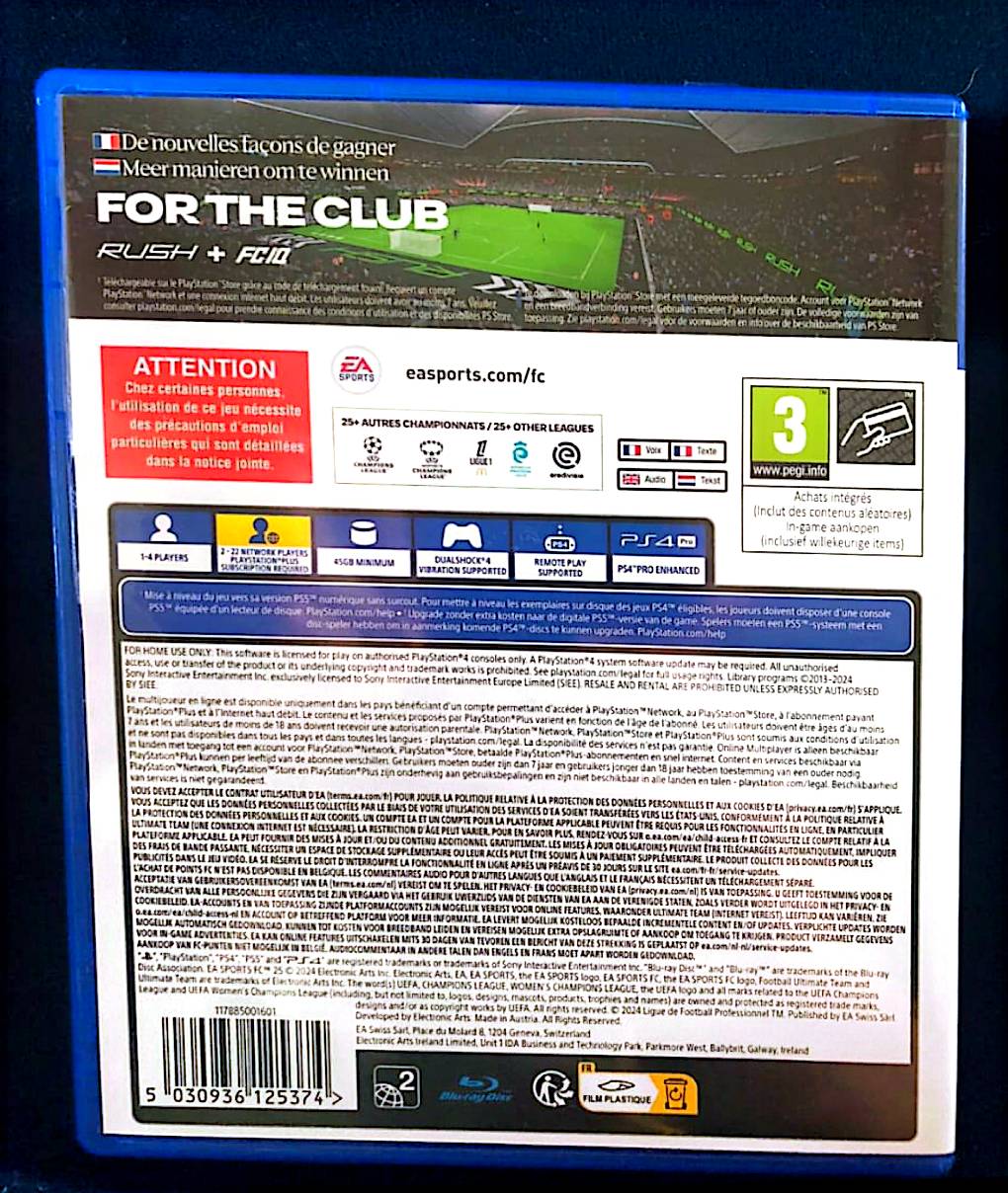 Jeu vidéo PS4 : fc 25 ps4 (fc 25 ps4)