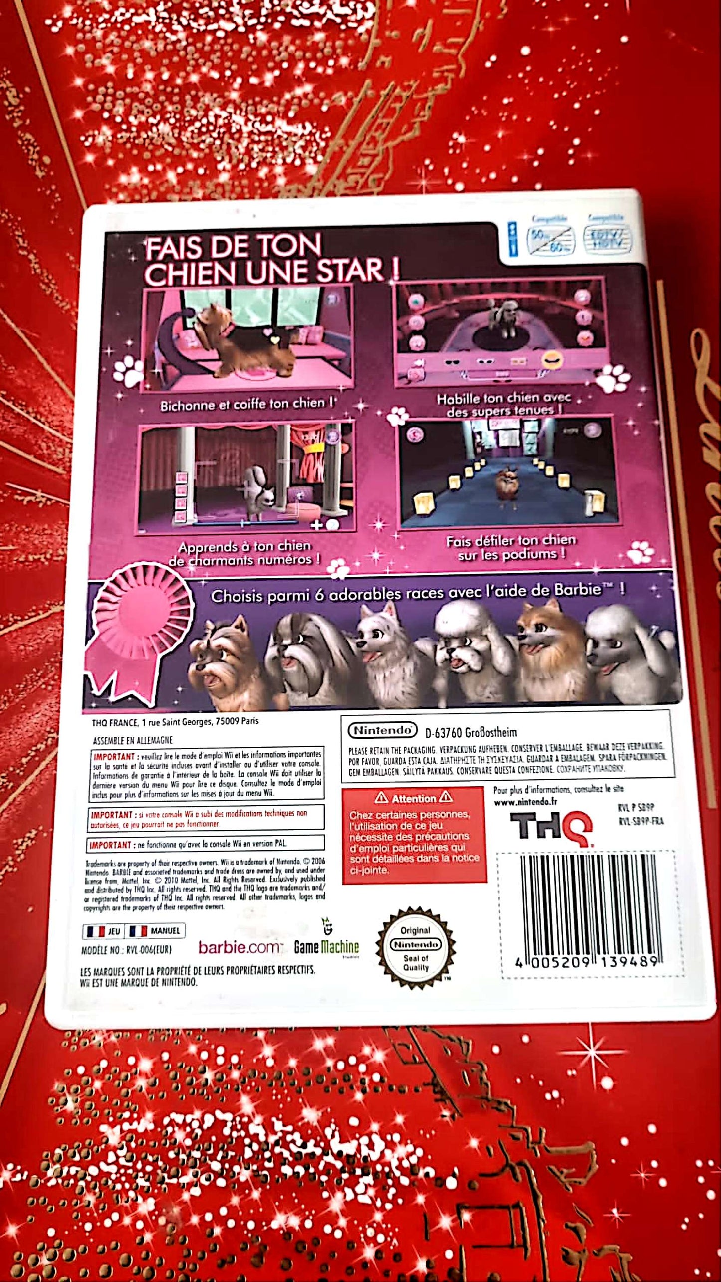 jeu wii barbie et le salon de beaute des chiens