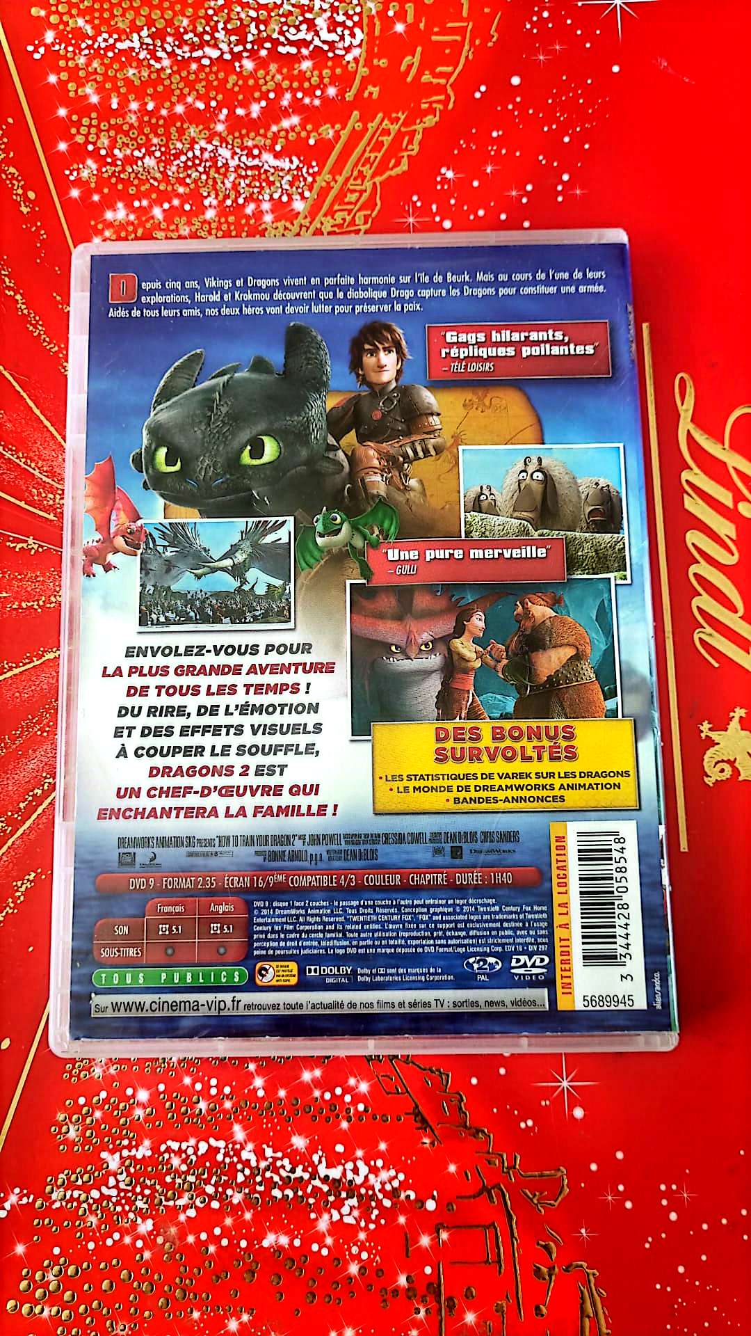 dragons 2 DVD état Par