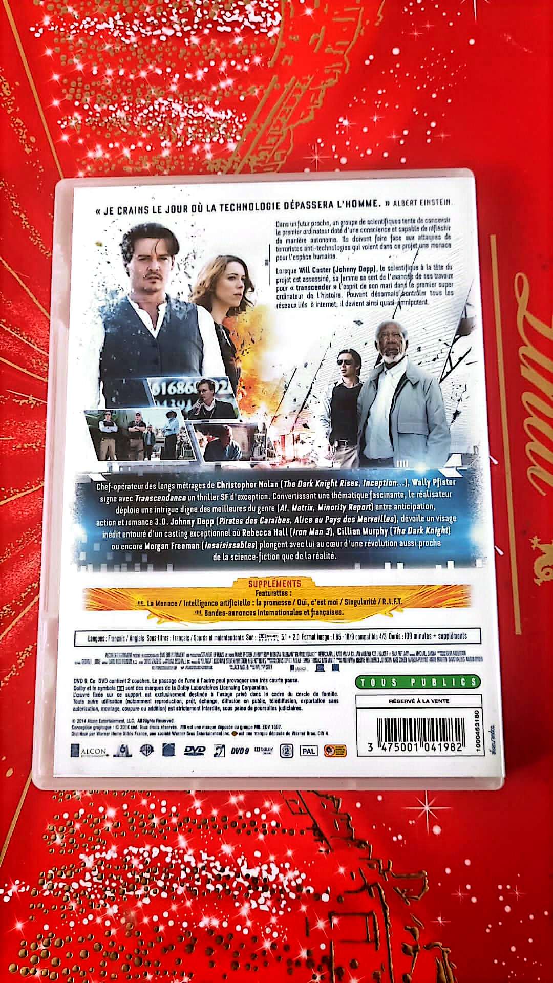 transcendance film complet en francais DVD état Par