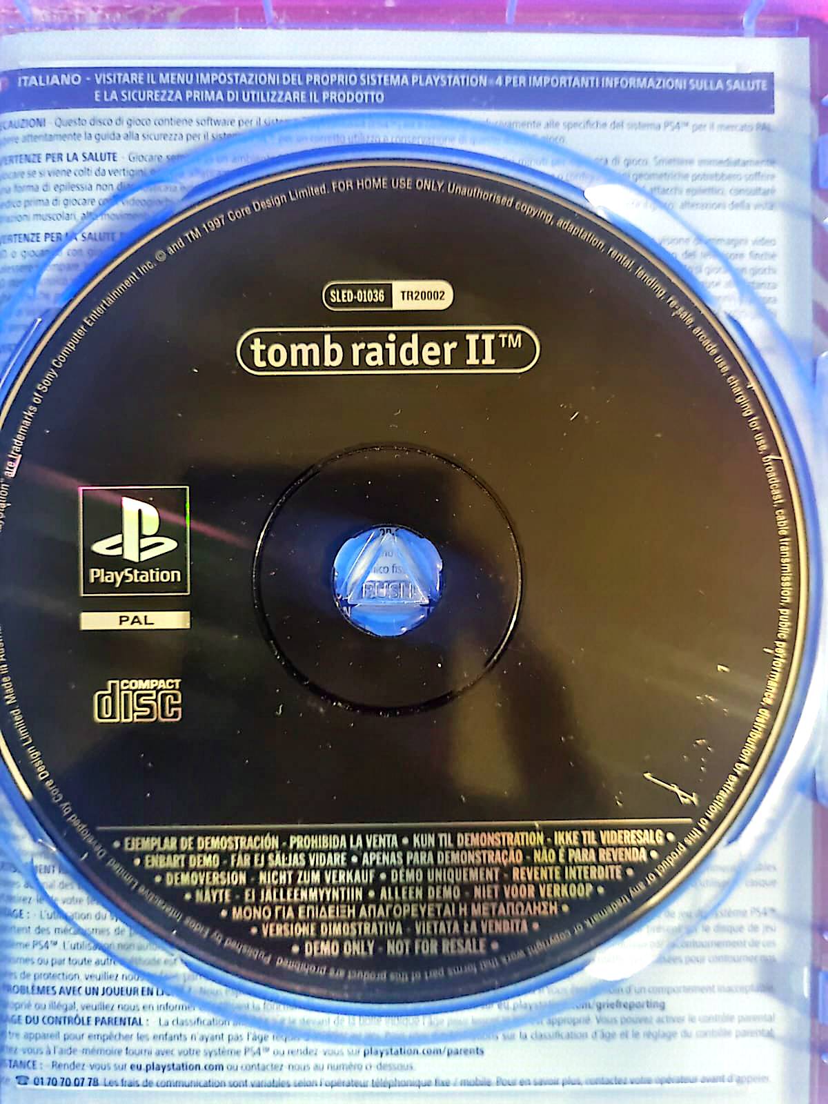Tomb Raider II – PlayStation – CD démo seul sans boîtier – Action Aventure jeu playstation