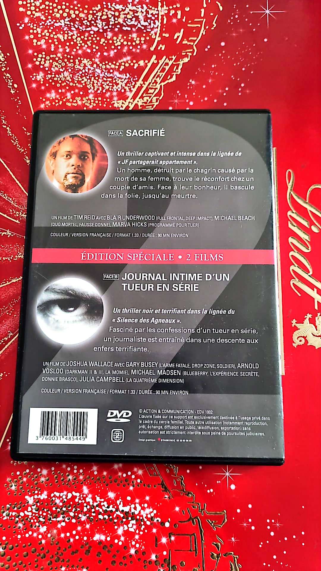 DVD Double Film Thriller – Sacrifié / Journal intime d’un tueur en série