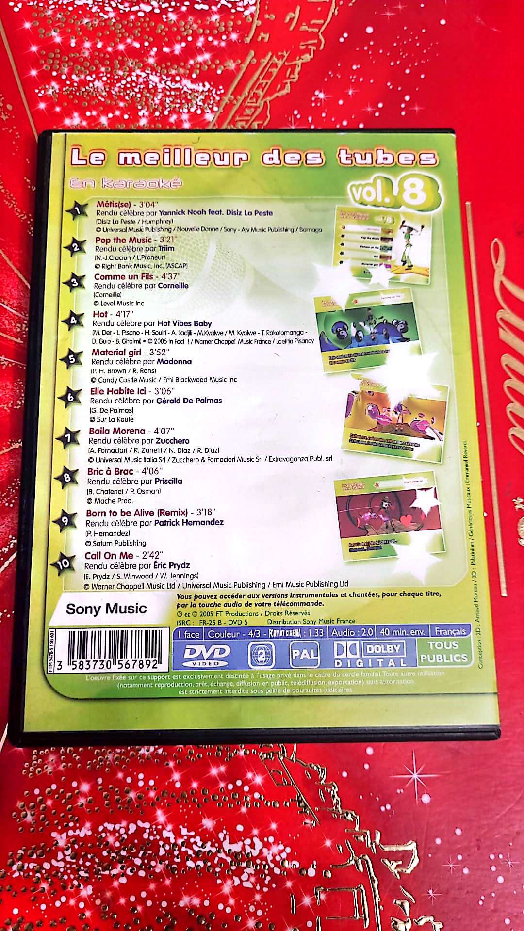 DVD : le meilleur des tubes en karaoké vol.8