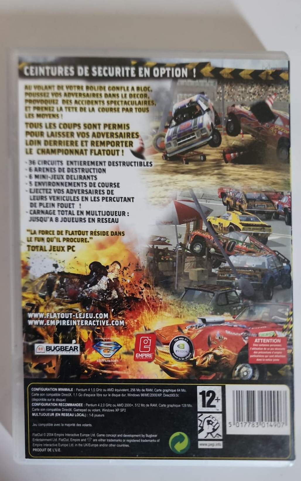 FlatOut – Jeu PC CD-ROM – Course Destruction Crash Racing – Empire Interactive – Version Française
