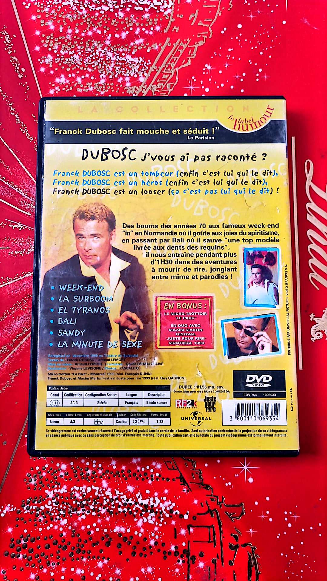 DVD : franck dubosc je vous ai pas raconté
