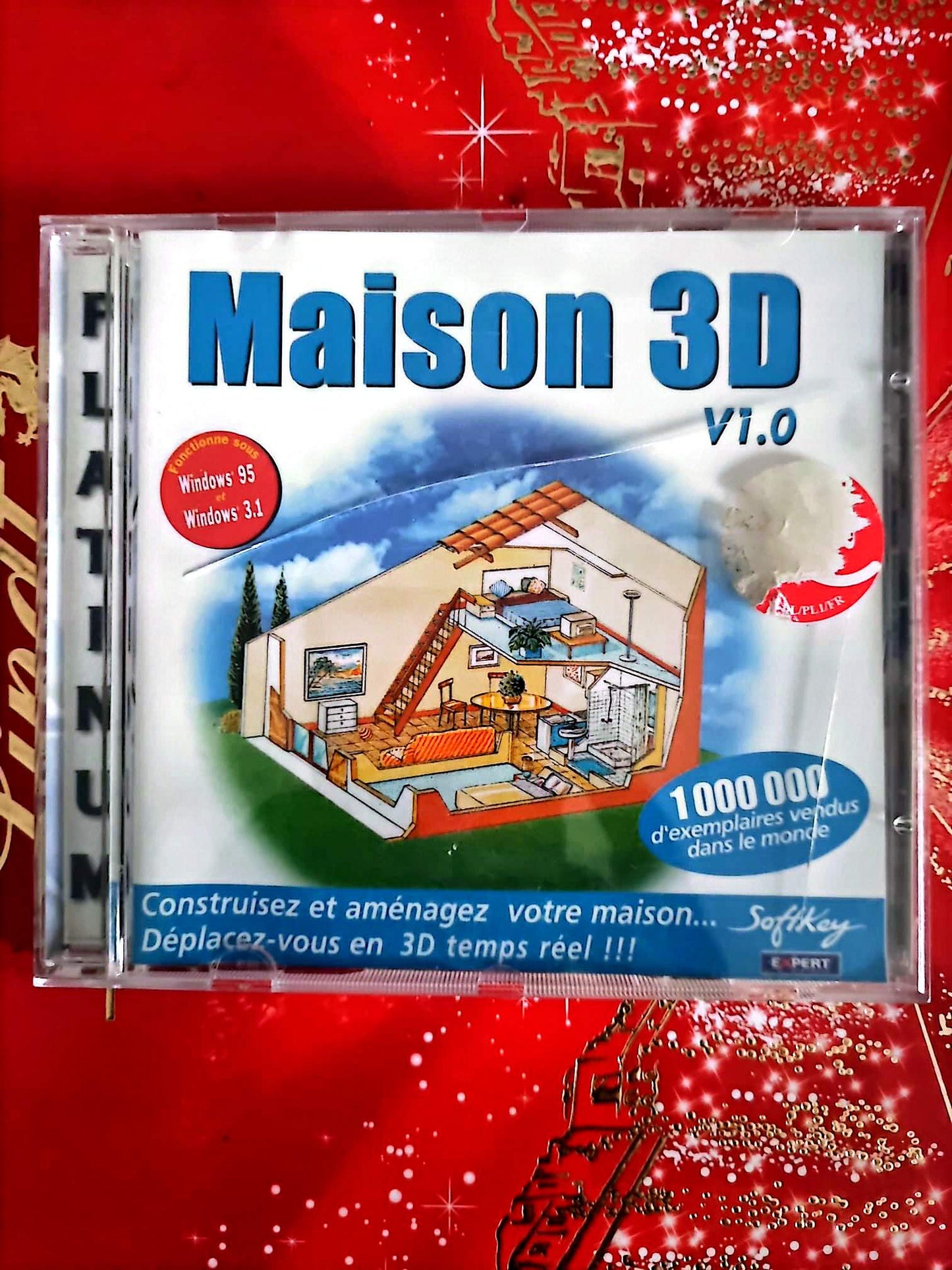 Maison 3D v1.0 – Logiciel PC CD-ROM – Architecture & Aménagement – Windows 95 / 3.1 – Occasion