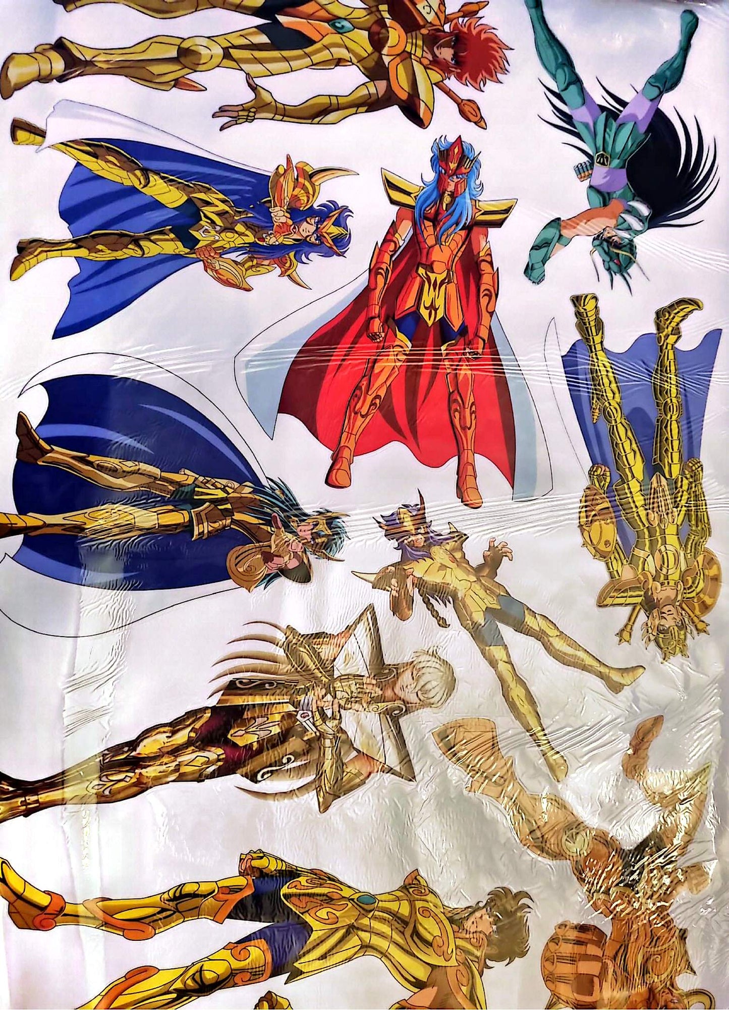 Stickers Muraux Style Manga Guerriers – Lot de 10 Autocollants – Grand Format 90x60 cm – Décoration Murale