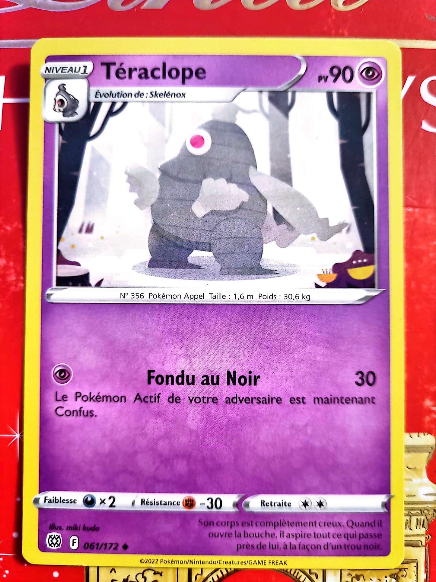 Carte Pokémon Téraclope 061/172 – Épée et Bouclier – Carte Officielle Française carte pokemon