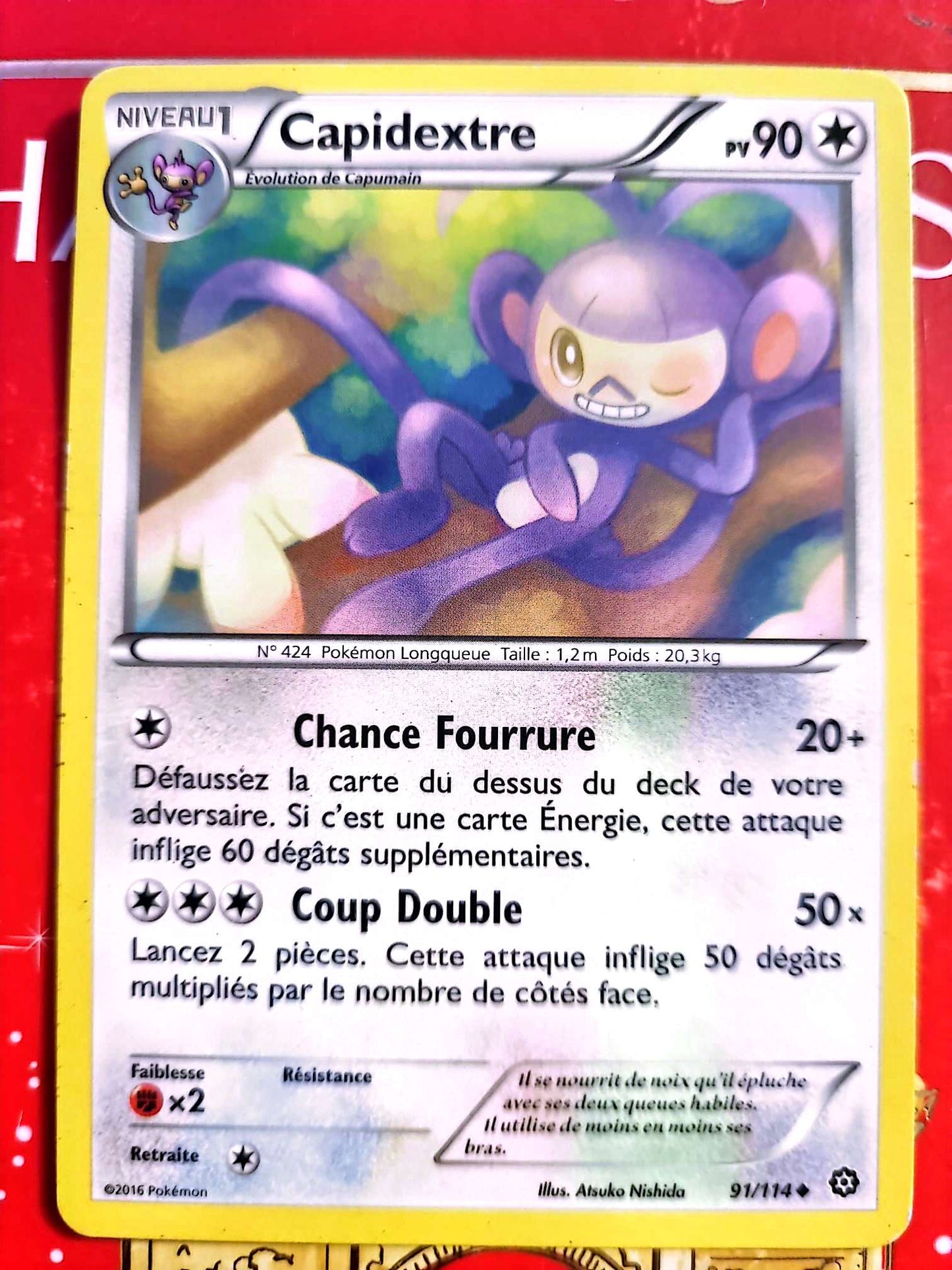 Carte Pokémon Capidextre 91/114 – XY – Carte Officielle Française carte pokemon