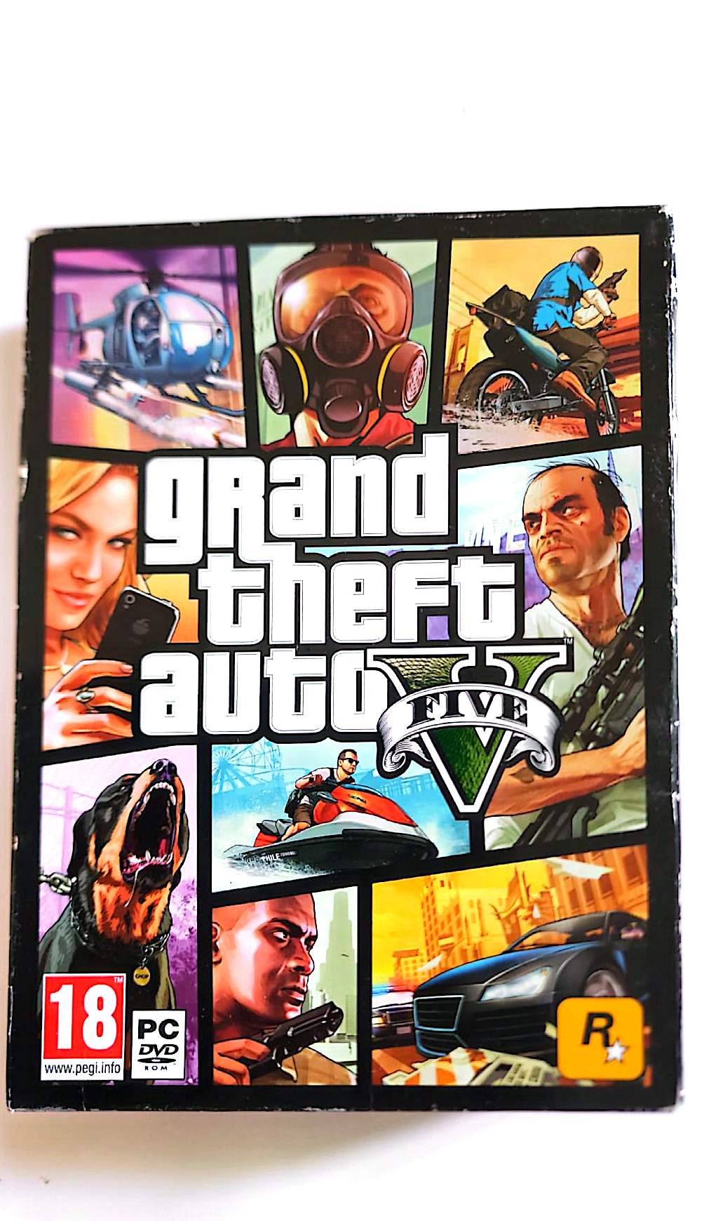 Grand Theft Auto V PC DVD-ROM Incomplet CD1 Manquant 6 Disques Présents Version Française Collection
