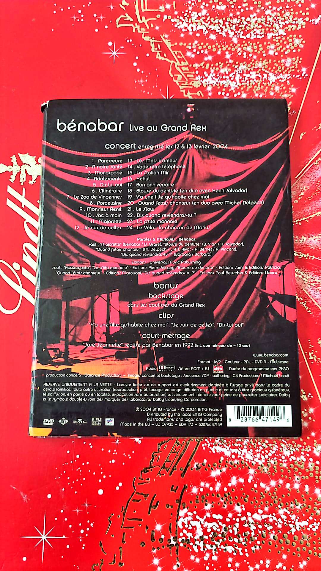 DVD : Bénabar Live au grand Rex