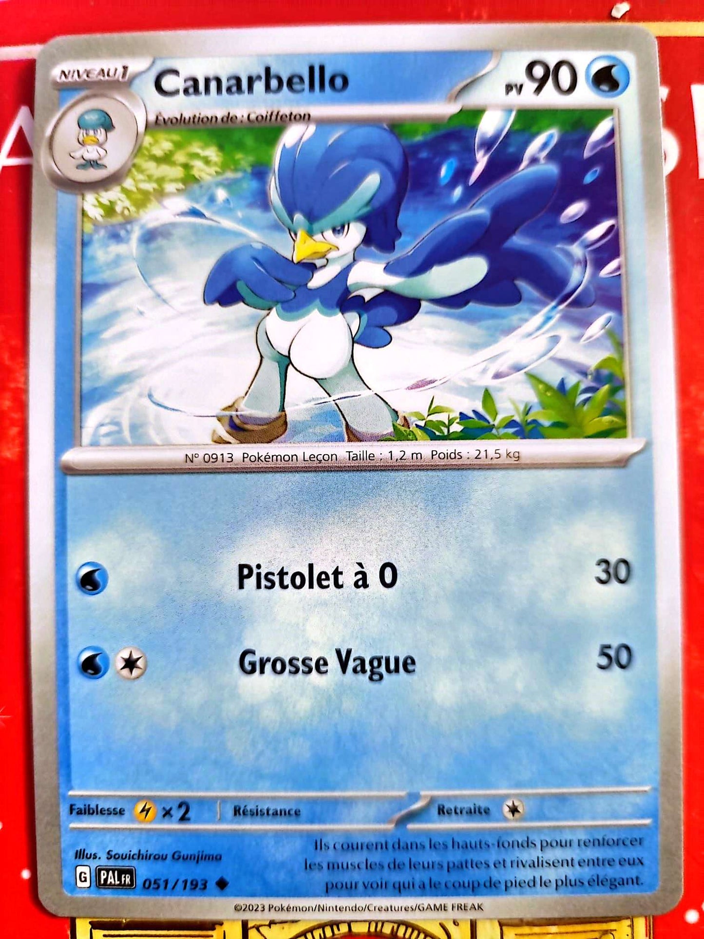 Carte Pokémon Canarbello 051/193 – Écarlate et Violet – Carte Officielle carte pokemon