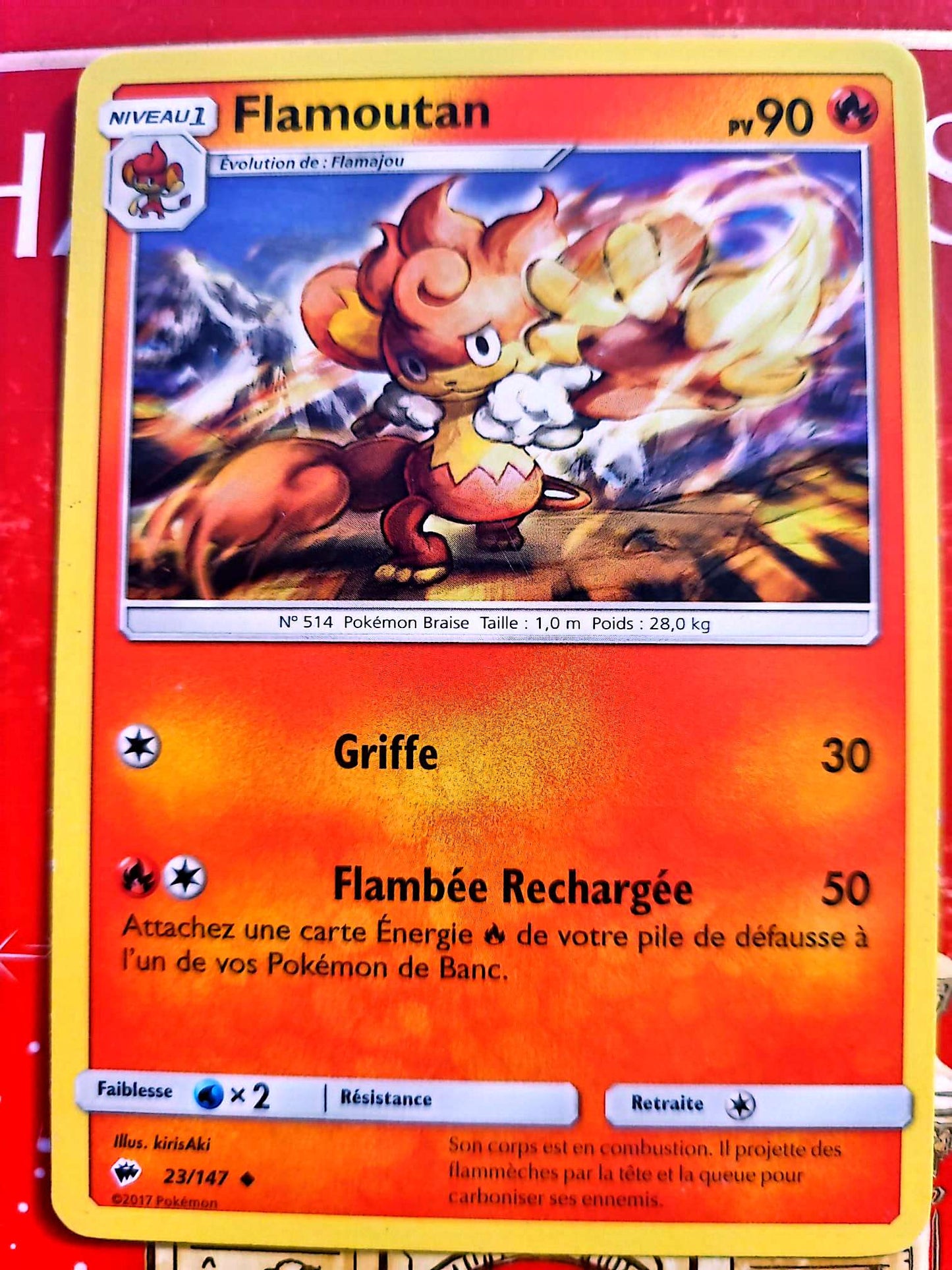 Carte Pokémon Flamoutan 23/147 – XY – Carte Officielle carte pokemon