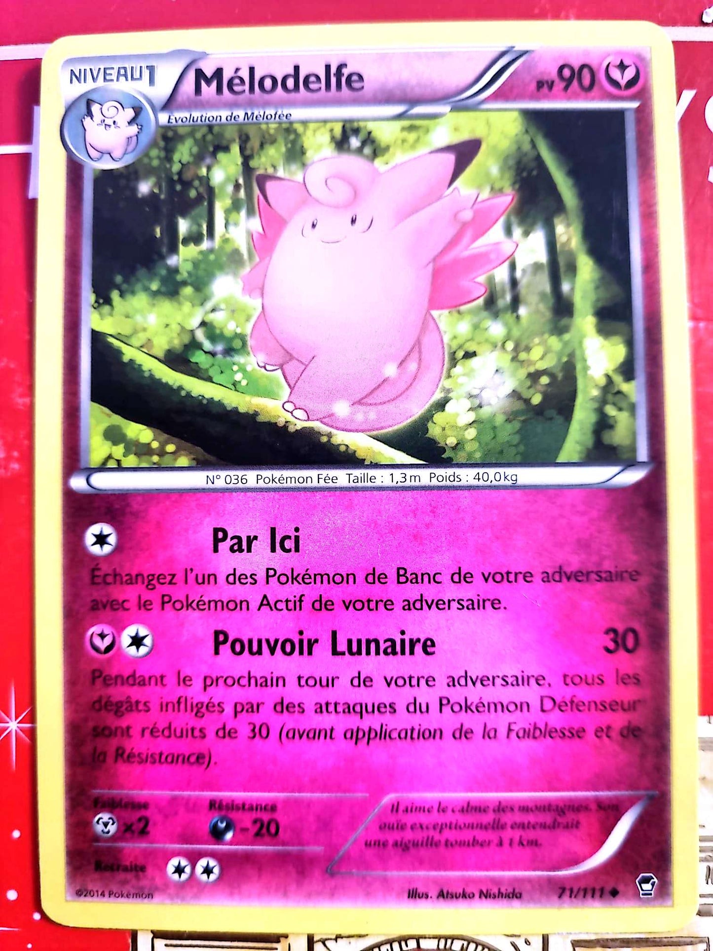 Carte Pokémon Mélodelfe 71/111 – XY Poings Furieux – Carte Officielle carte pokemon
