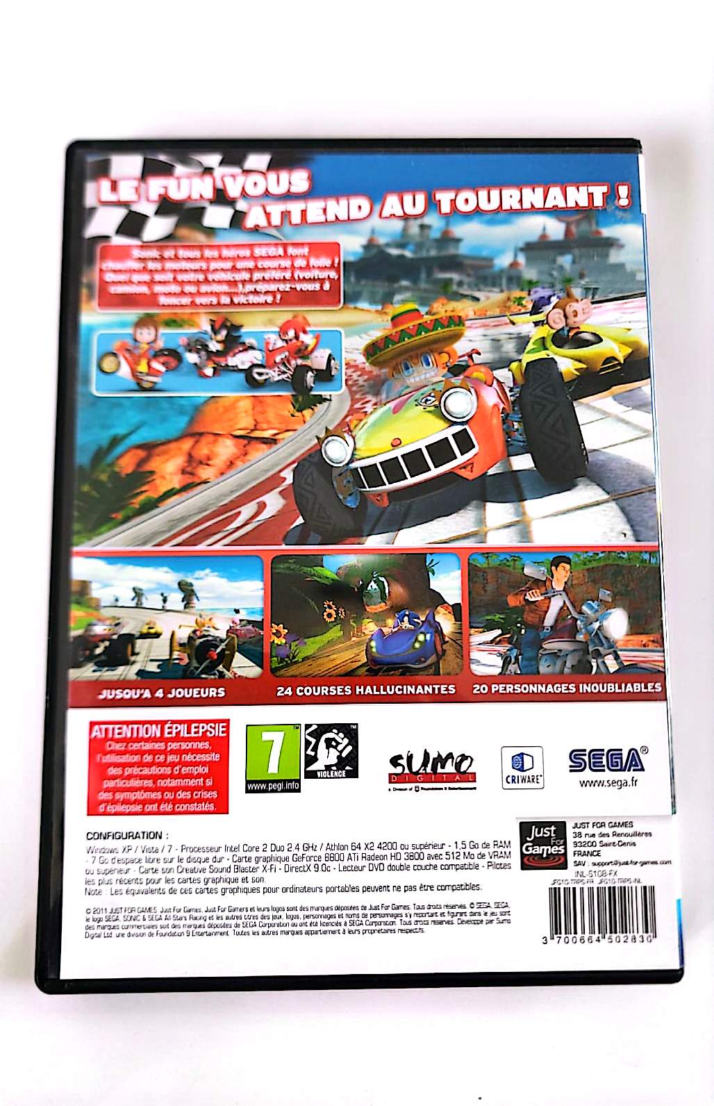 Sonic & SEGA All-Stars Racing – Jeu PC – Course Arcade Multijoueur – Version Française