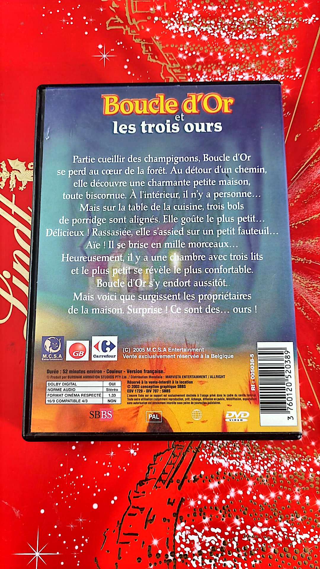 DVD : boucle d'or et les trois ours