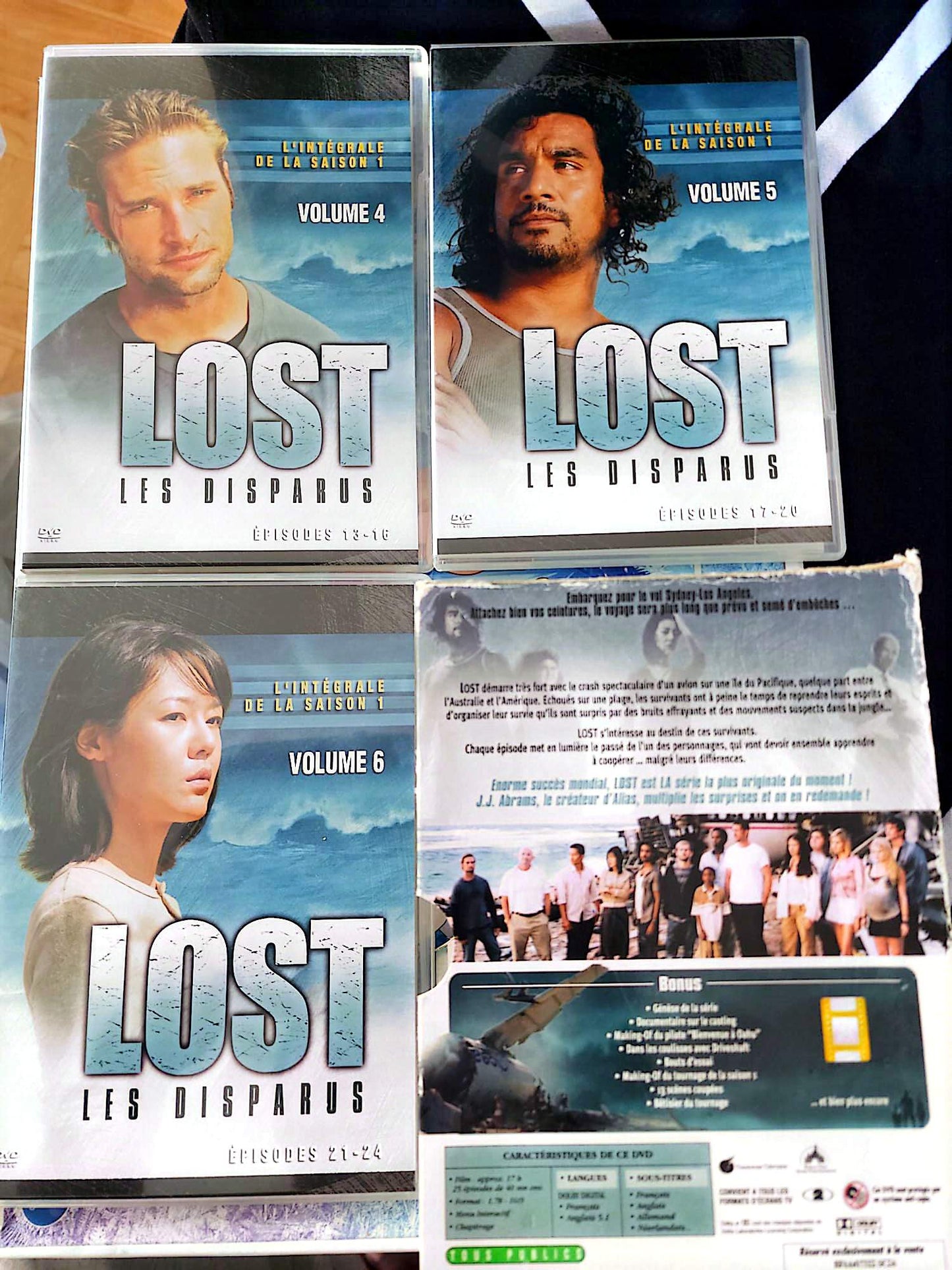 DVD LOST Les Disparus Saison 1 Volumes 1 à 6 Incomplet Série TV Episodes 1 à 24