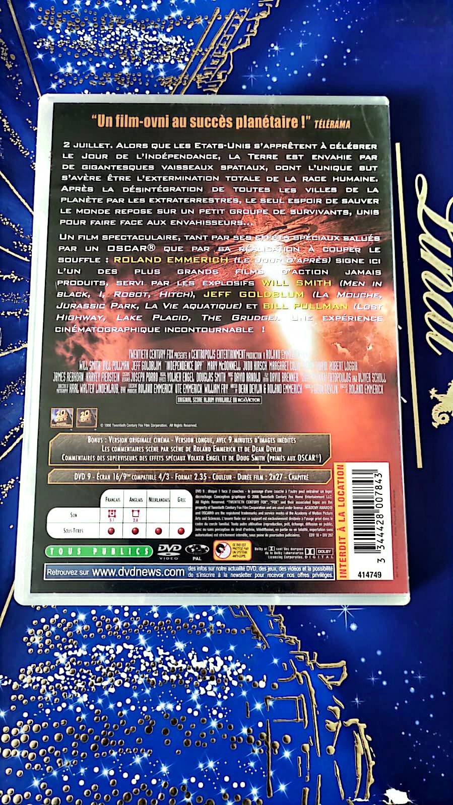 DVD : independence day film entier en