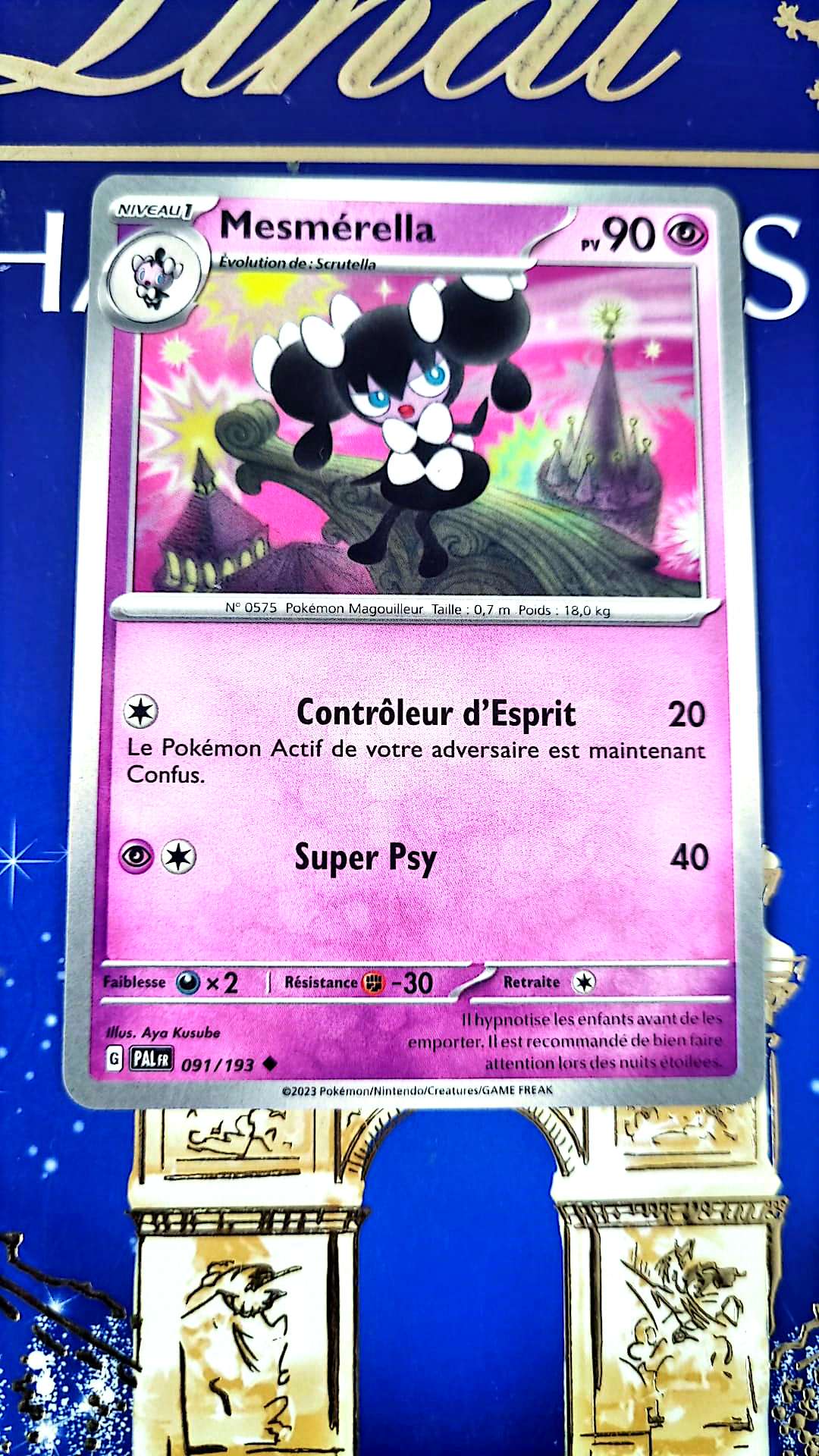 Carte Pokémon Mesmérella – PV 90 – Attaques Super Psy & Créateur d’Esprit