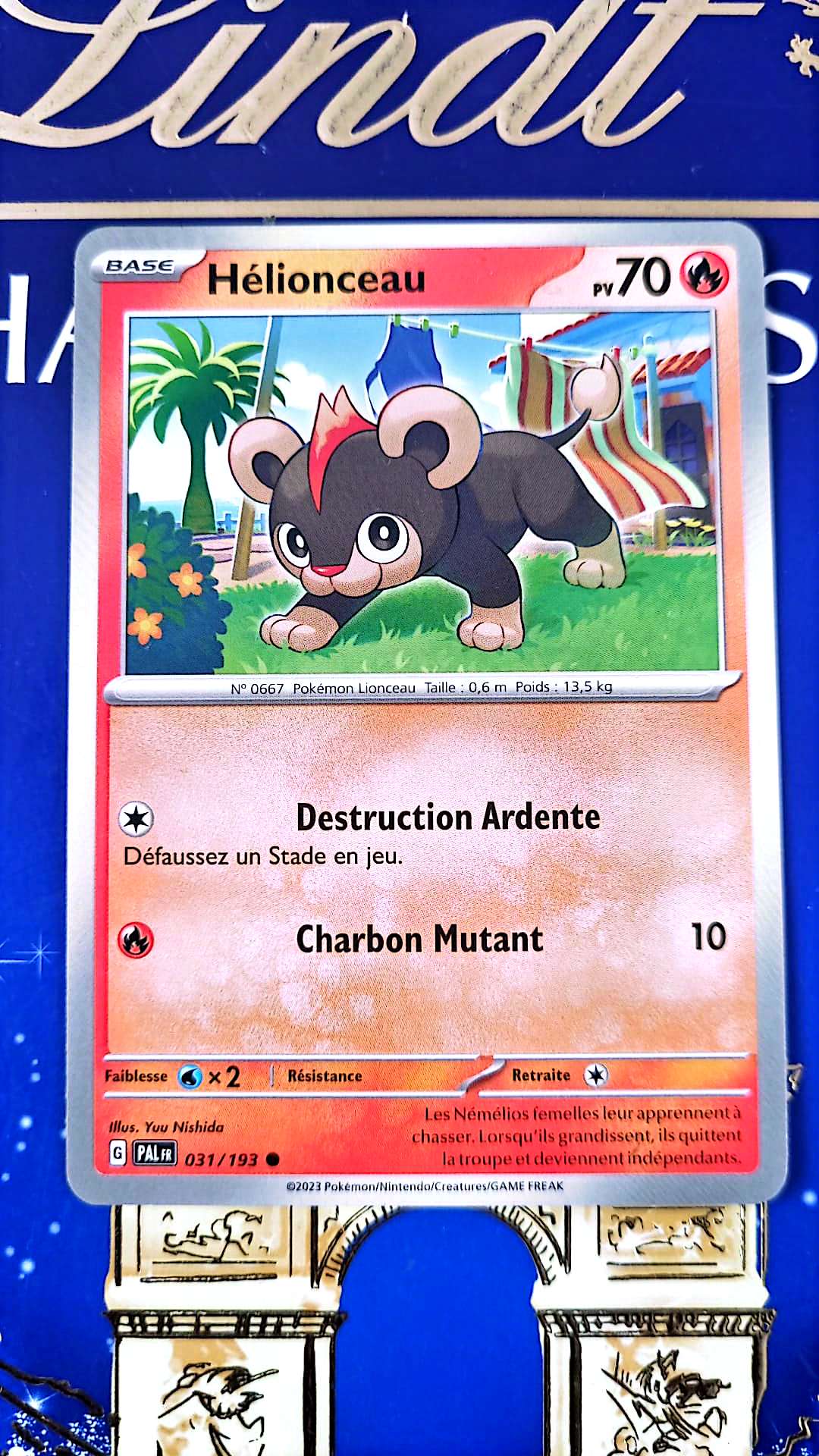 Carte Pokémon Hélionceau – PV 70 – Attaques Charbon Mutant & Destruction Ardente
