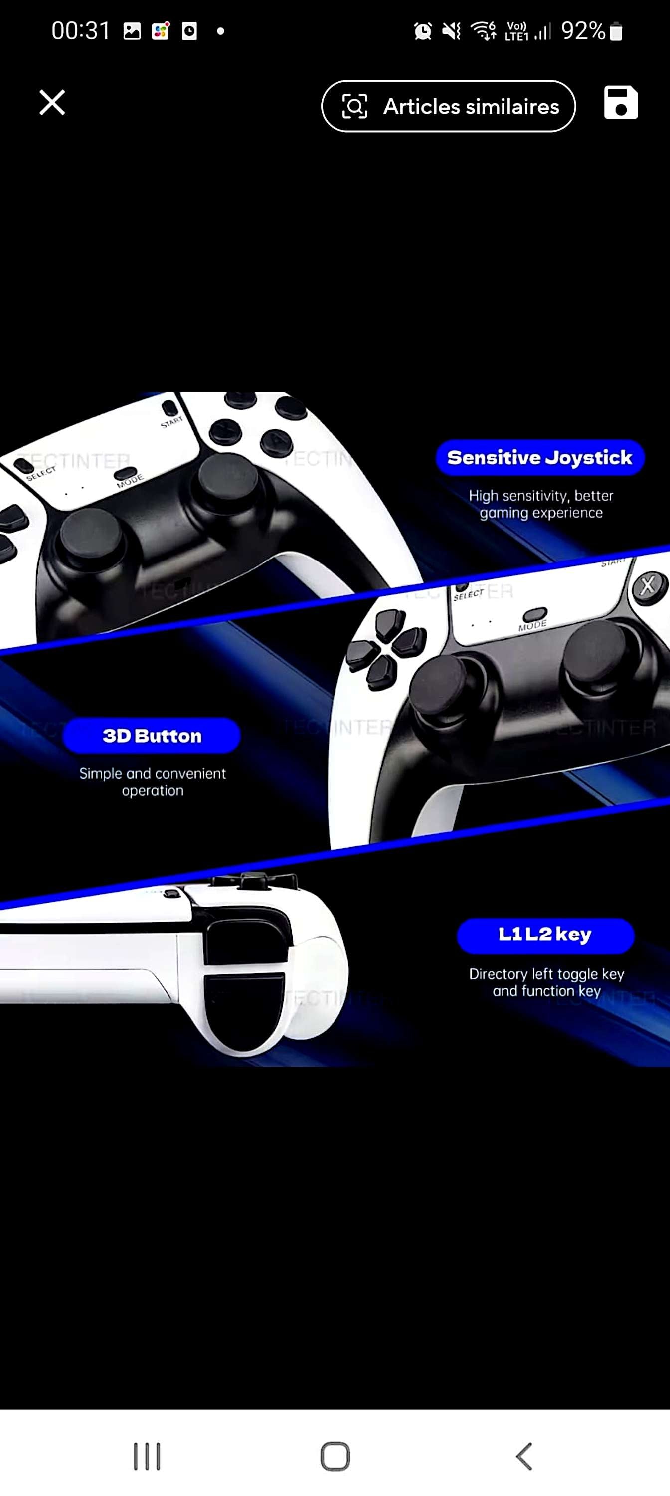 Console de jeux rétro HDMI 128 Go – 2 manettes sans fil