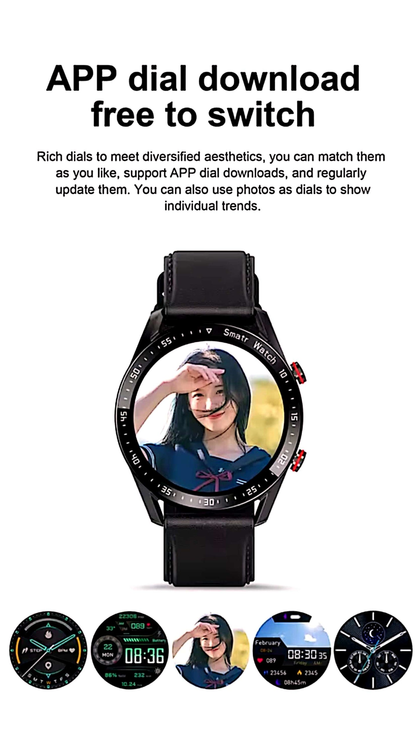 Montre connectée Bluetooth homme – Appels, notifications et suivi d’activité