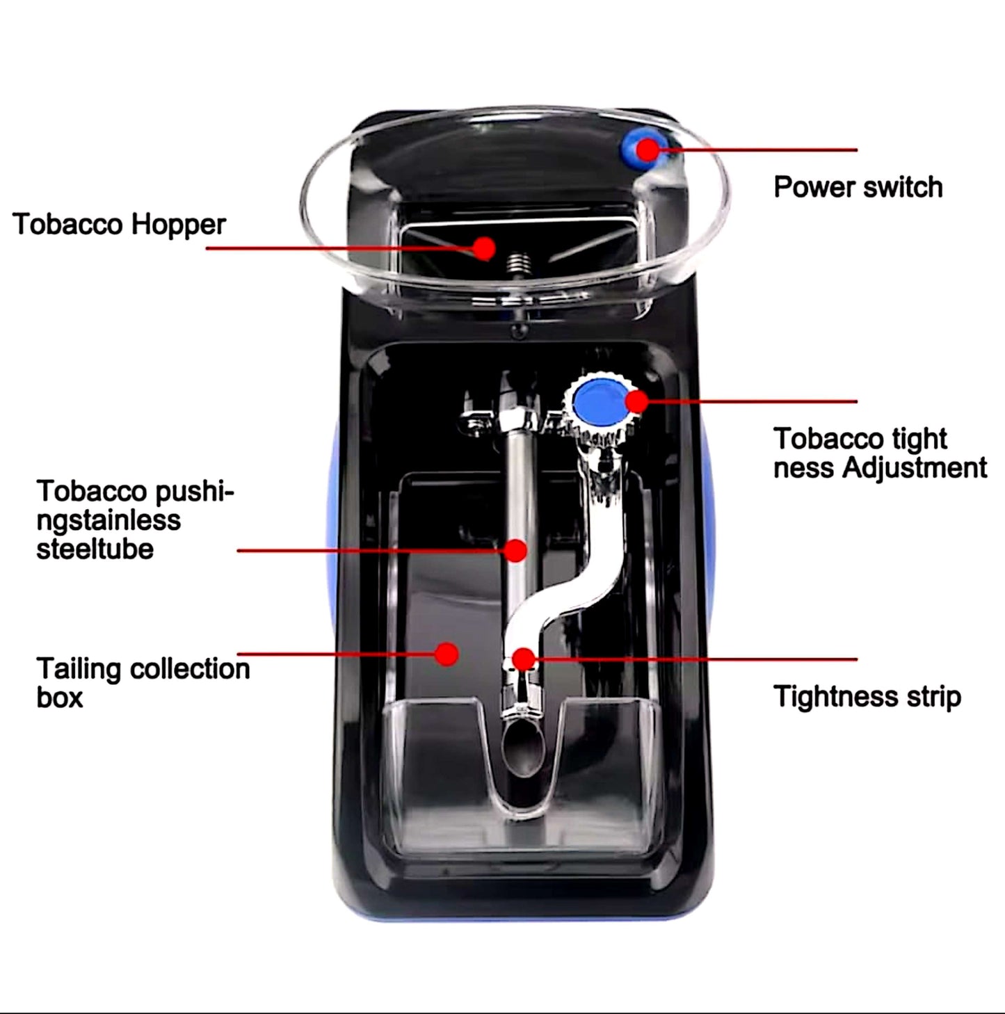 Machine électrique automatique à rouler les cigarettes – 110/230 V