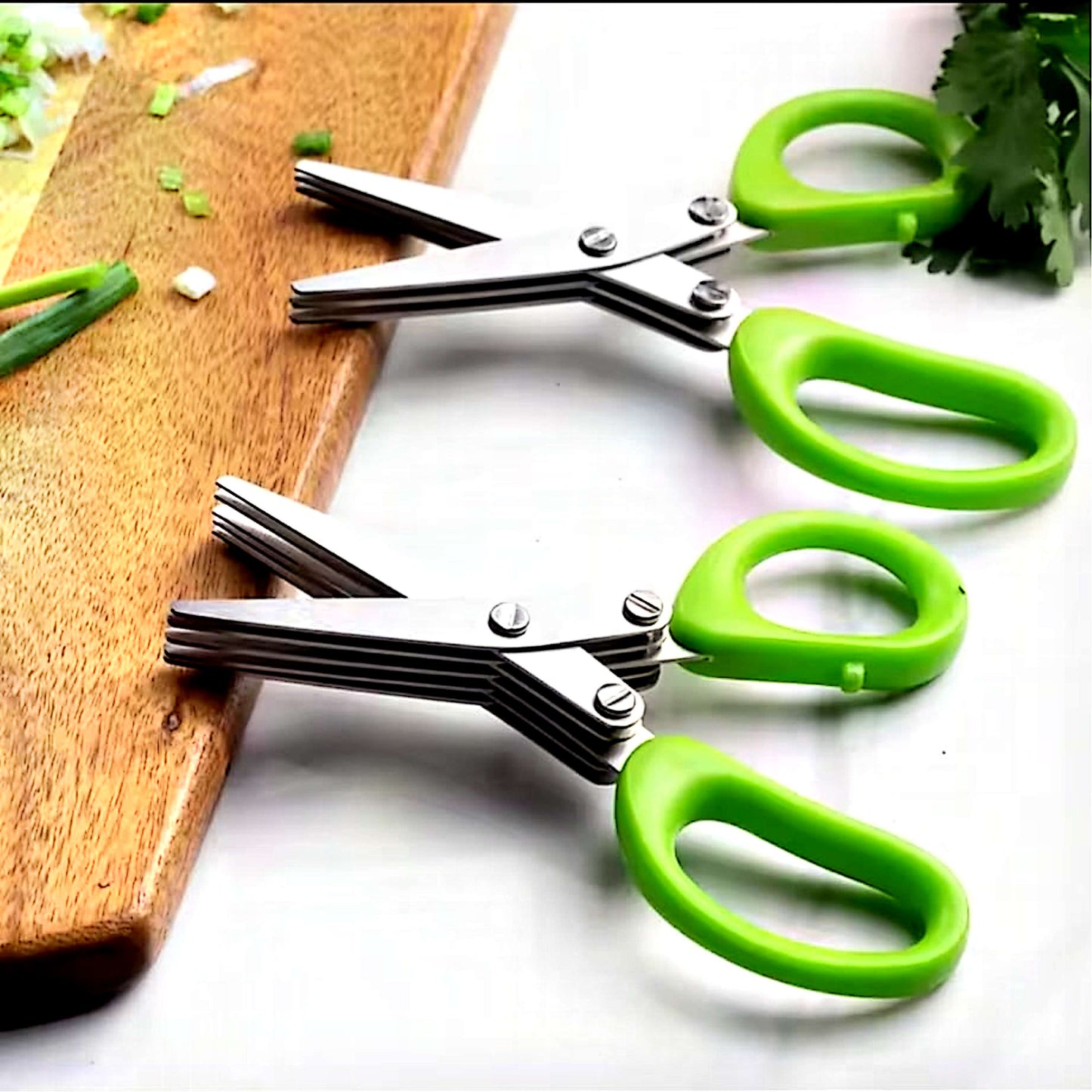 Ciseaux de cuisine multifonctions en acier inoxydable 5 lames