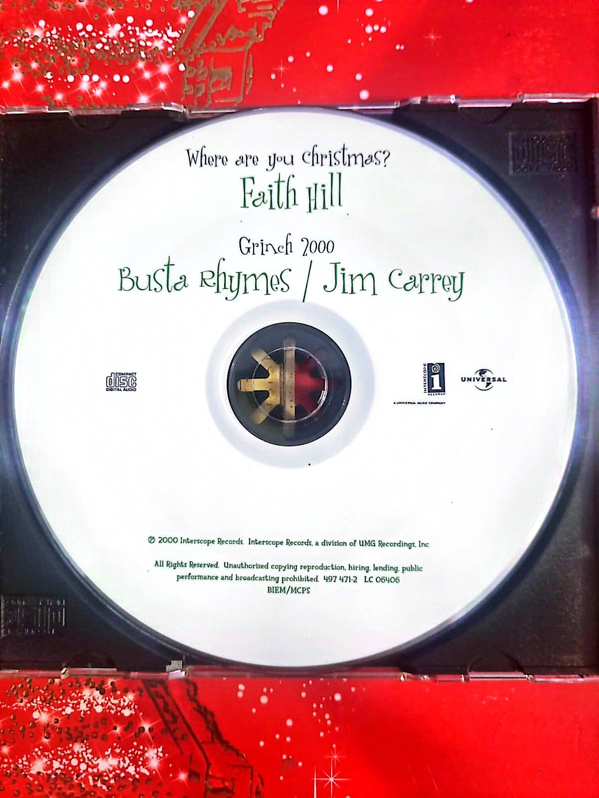 Where Are You Christmas? – Faith Hill – CD Single Grinch 2000 cd seul cd audio